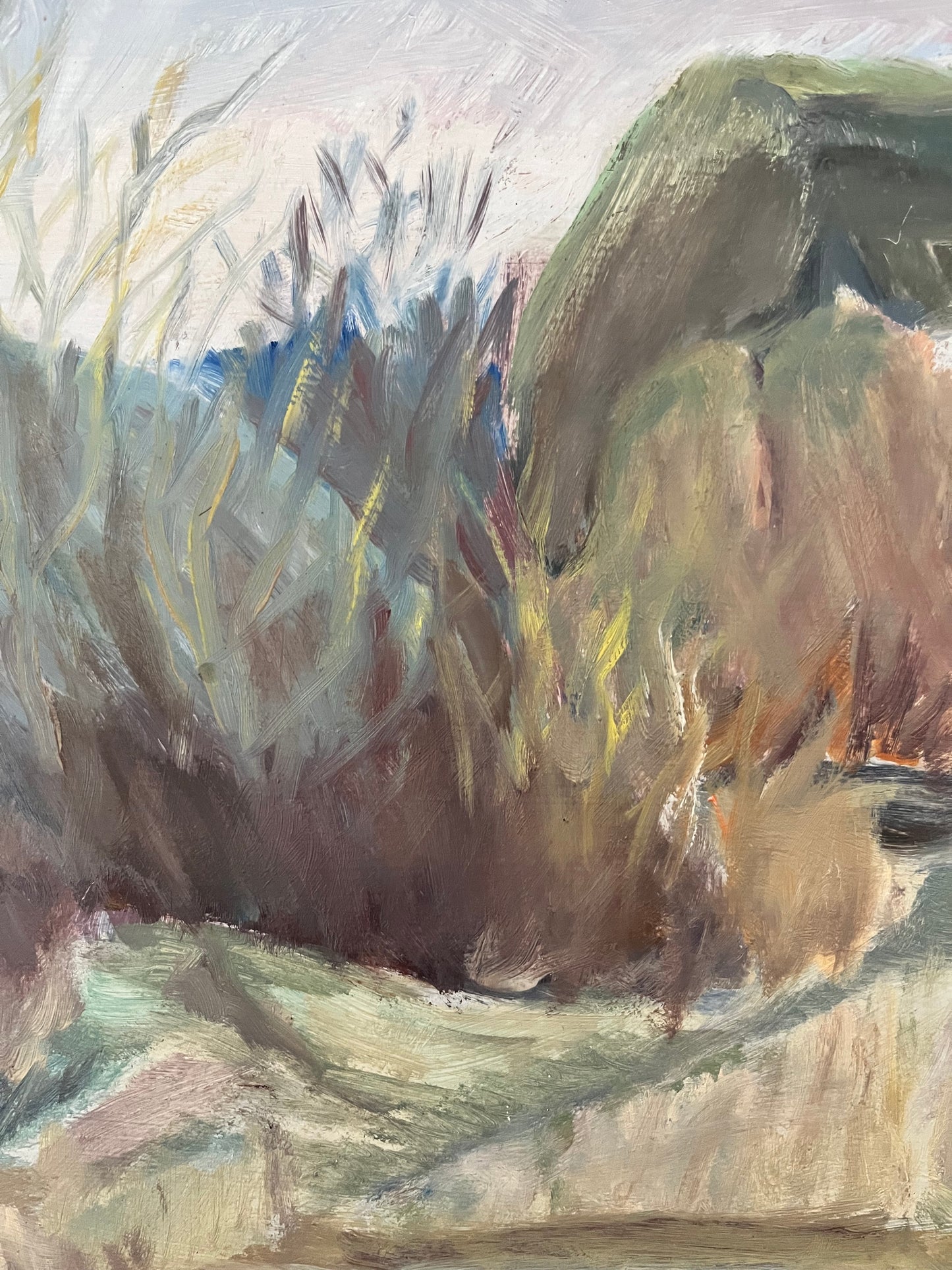 Autumn Fields. Original Landscape Painting by R. Åberg, Sweden 1947