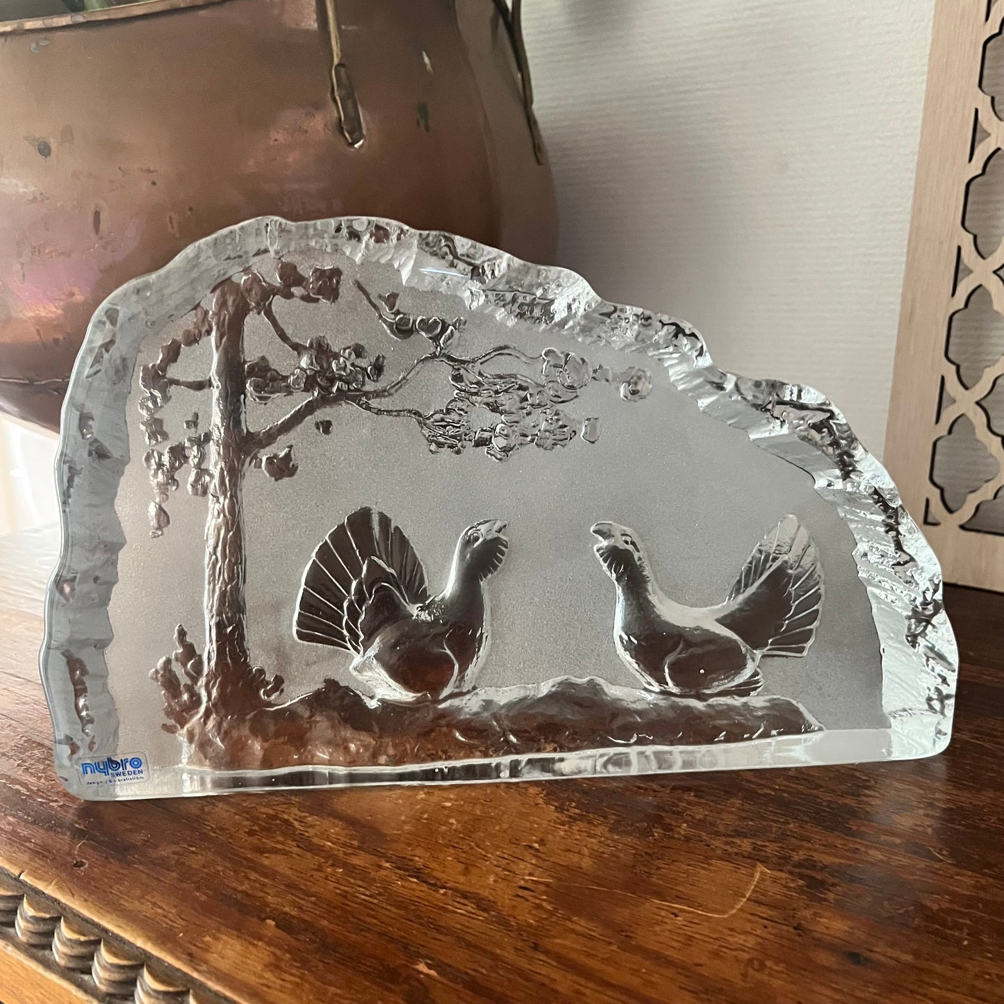 Swedish Art Glass Sculpture by Nybro - J & S Brattström