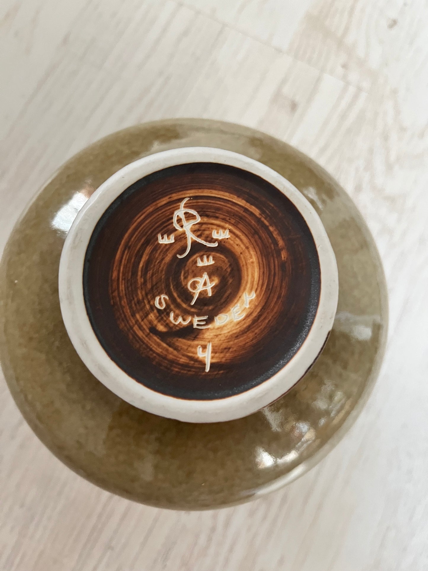 Vintage Rörstrand Vase by Olle Alberius – Scandinavian Studio Pottery