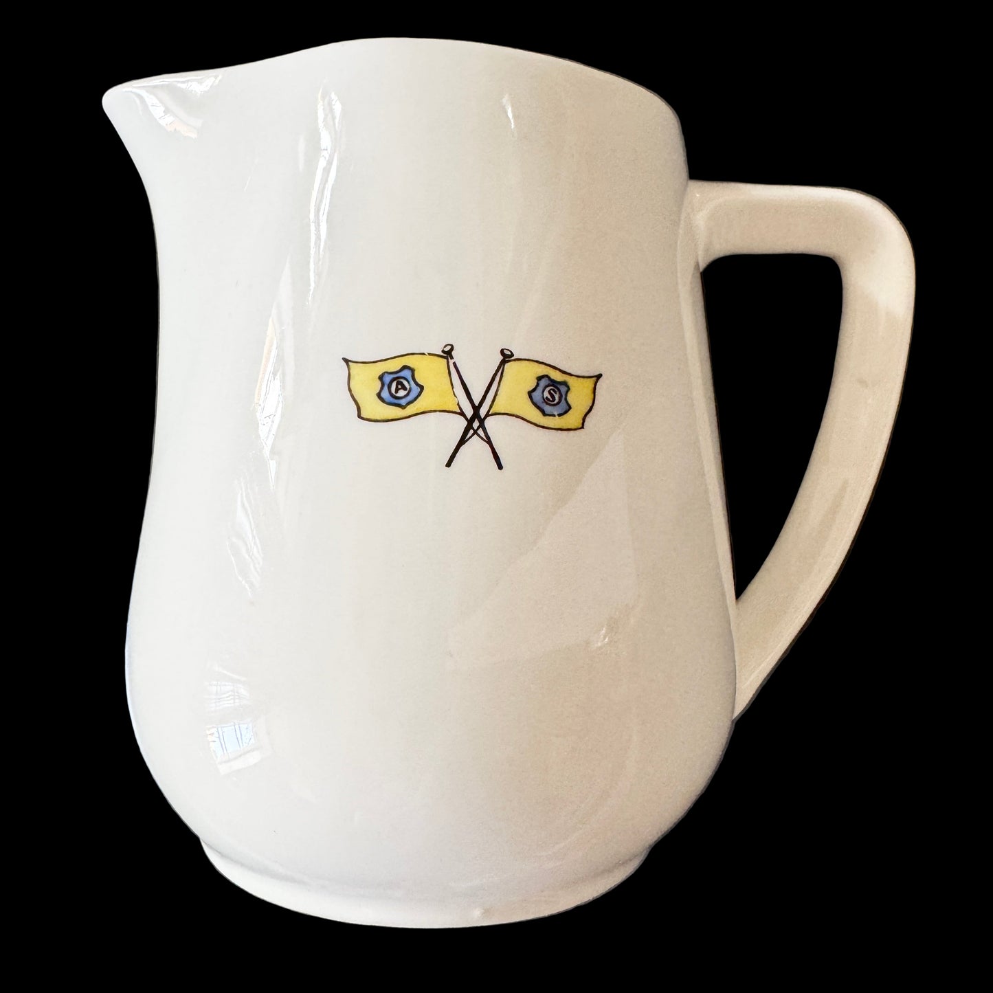 Gustavsberg for Swedish American Line. Vintage Mid-century Porcelain Pitcher.