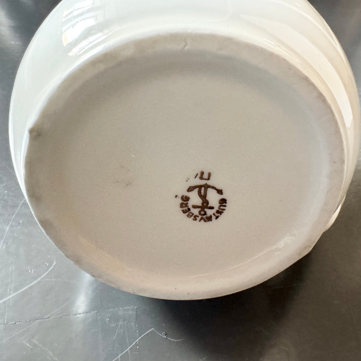 Gustavsberg for Swedish American Line. Vintage Mid-century Porcelain Pitcher.