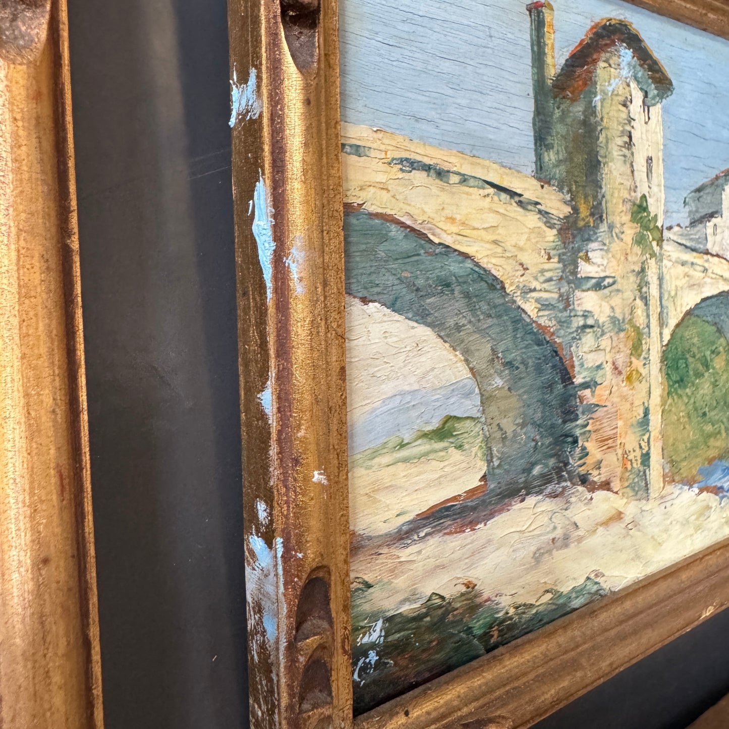 Astrid Walford ca 1950s. Four Oil on Board Paintings. French Riviera