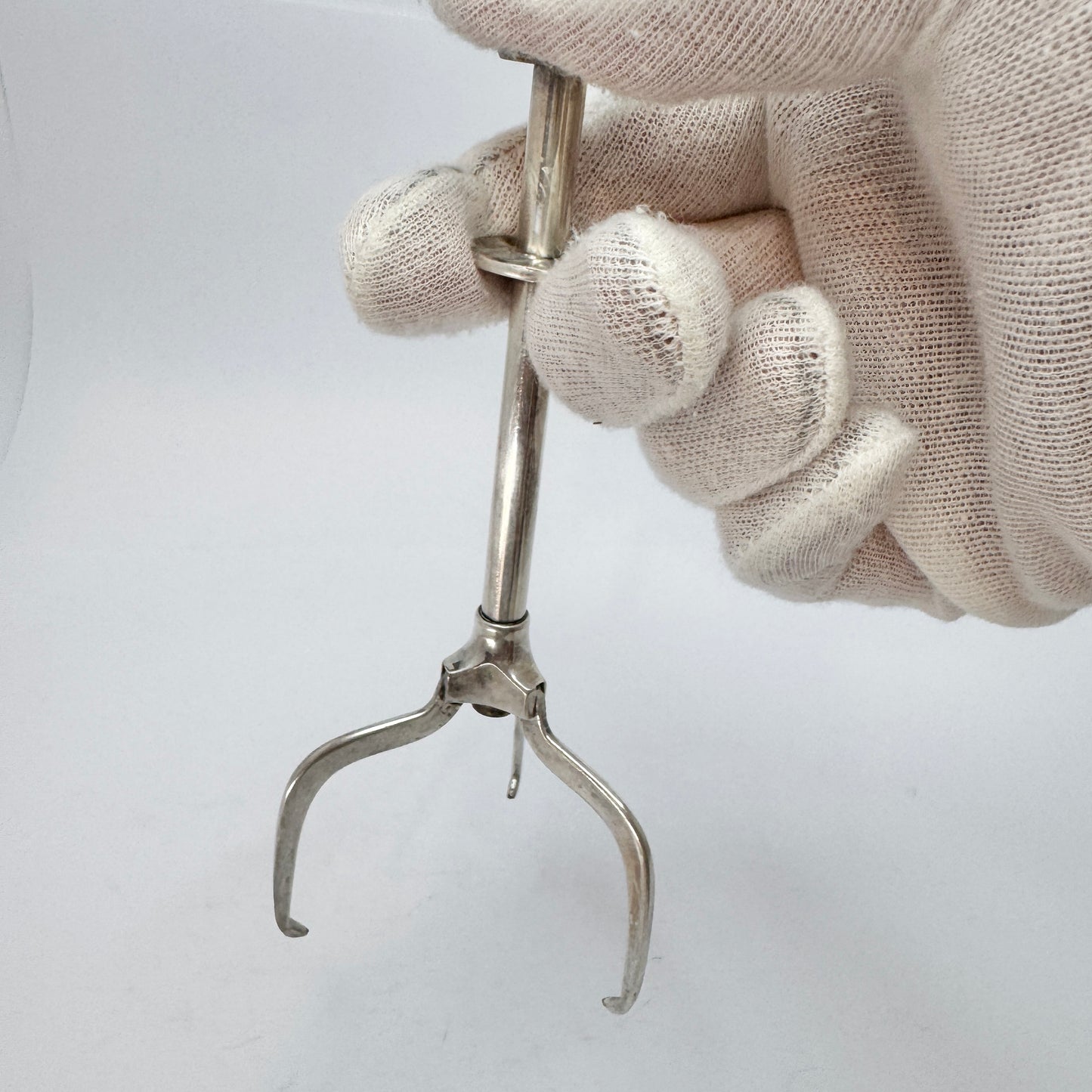CG Hallberg, for Swedish American Line. Vintage Silver Plated Enamel Ice / Sugar Tong