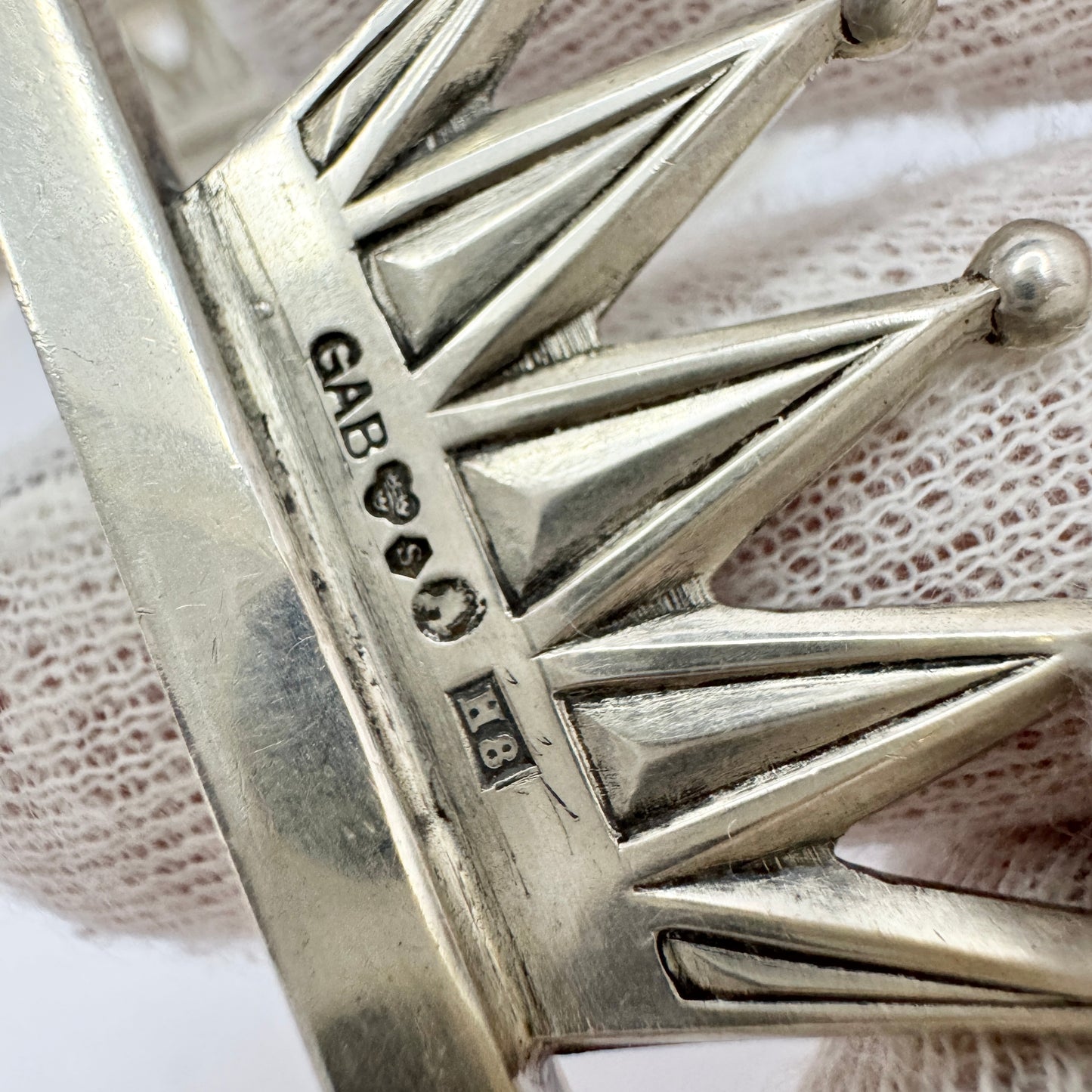 G.A.B Sweden 1934. Vintage Solid Silver Knife Rests