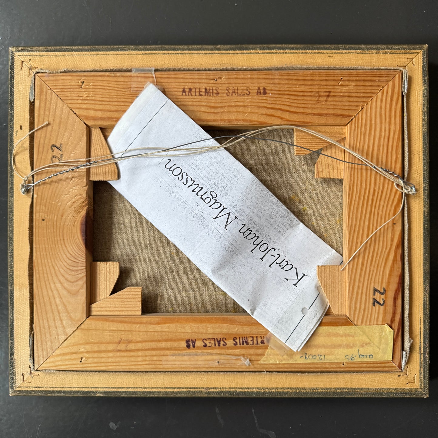 Wild Roses in Bloom 1987. Vintage Swedish Oil Painting by Karl-Johan Magnusson.