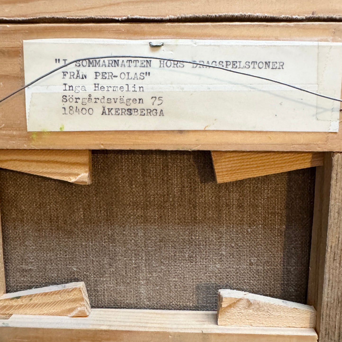 On the summer night, accordion music can be heard from Per-Olas by Inga Hermelin