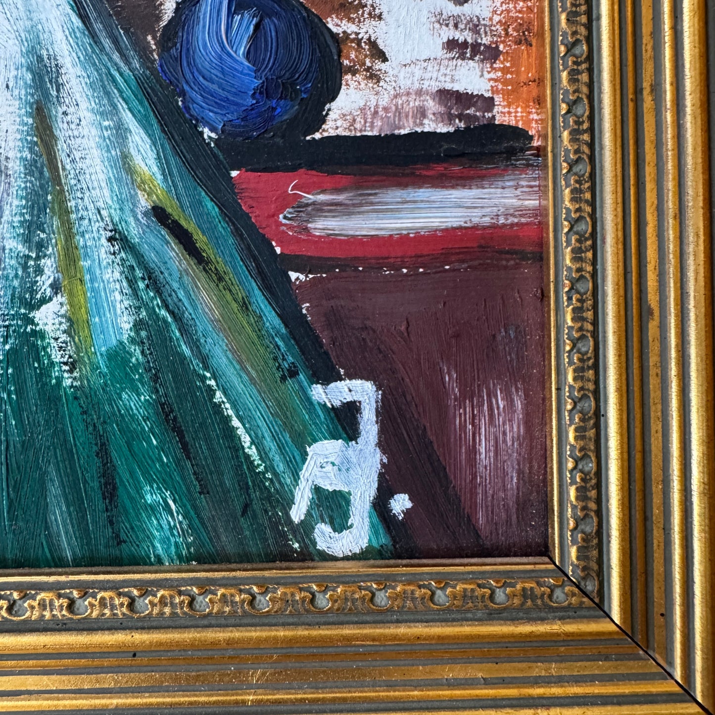 A Moment Within. Vintage Swedish Oil Painting 1977.