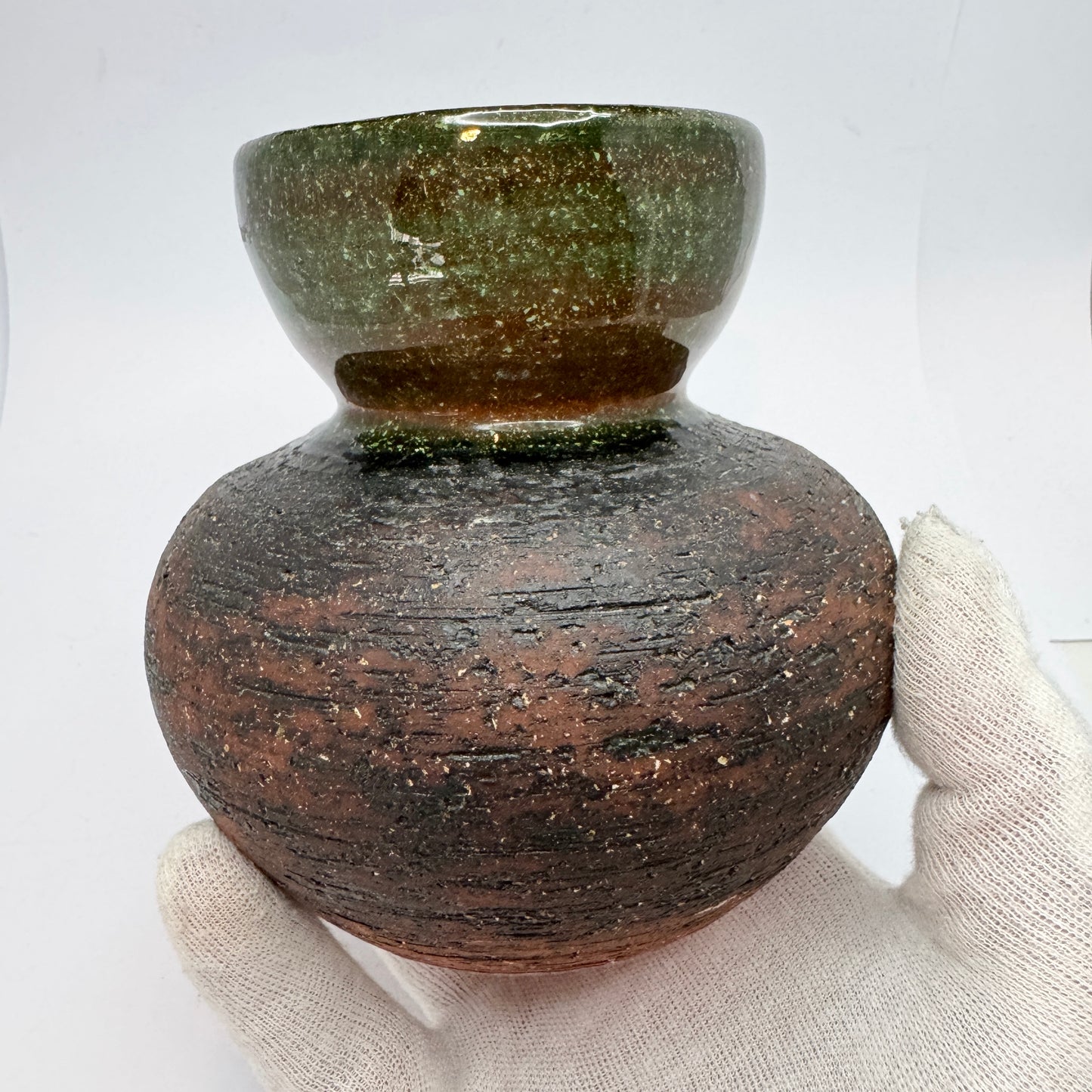Ulla & Gustav Kraitz. Sweden ca 1970s. Vintage Glazed Stoneware Vase.