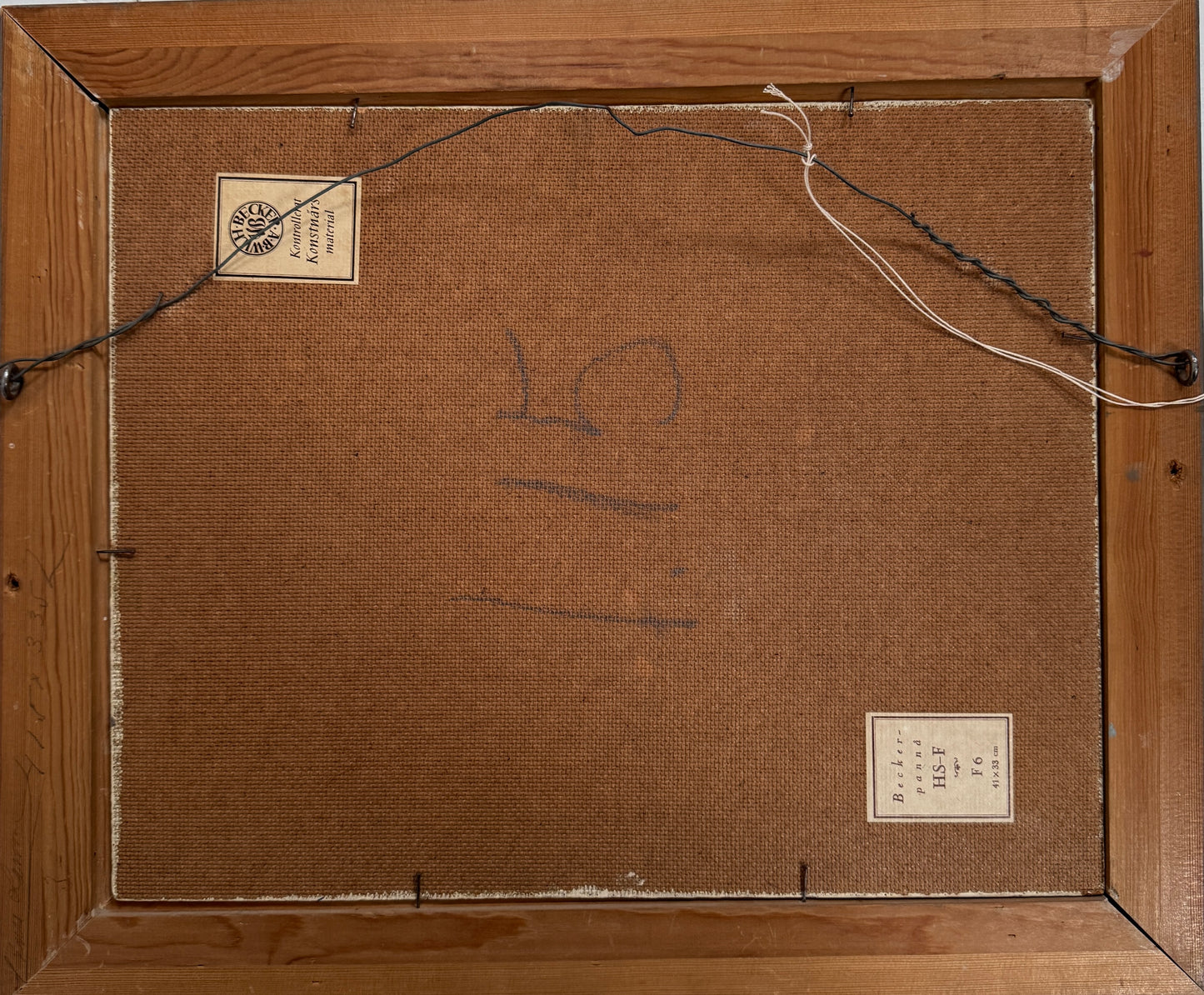 The Two Trees, 1949. Vintage Swedish Oil Painting.