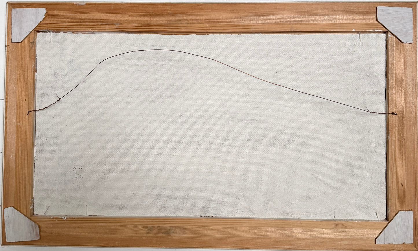 Glacial Orbit, 1964. Vintage Space Age Swedish Oil Painting.