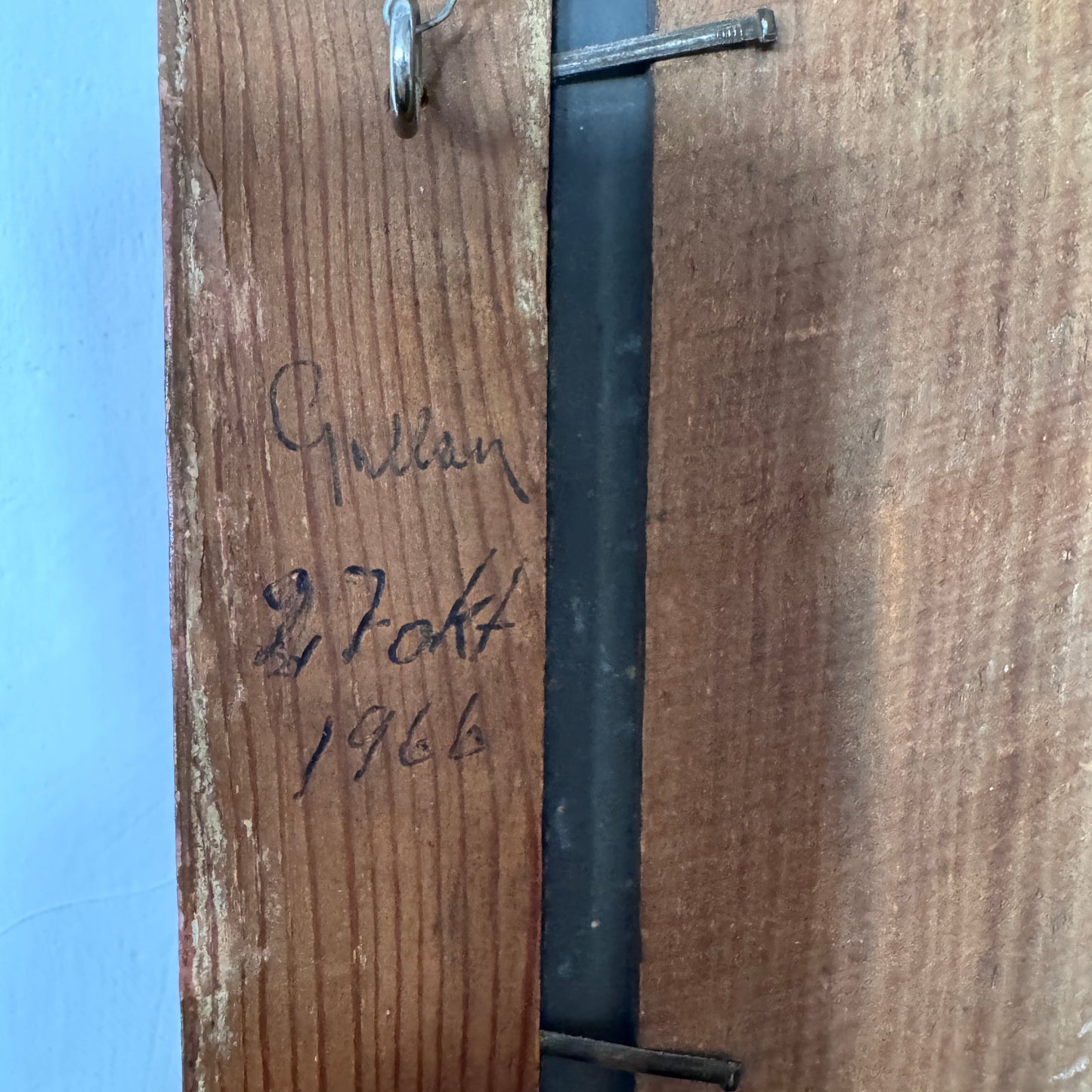 Still Life with Bananas. Vintage Original Oil Painting.