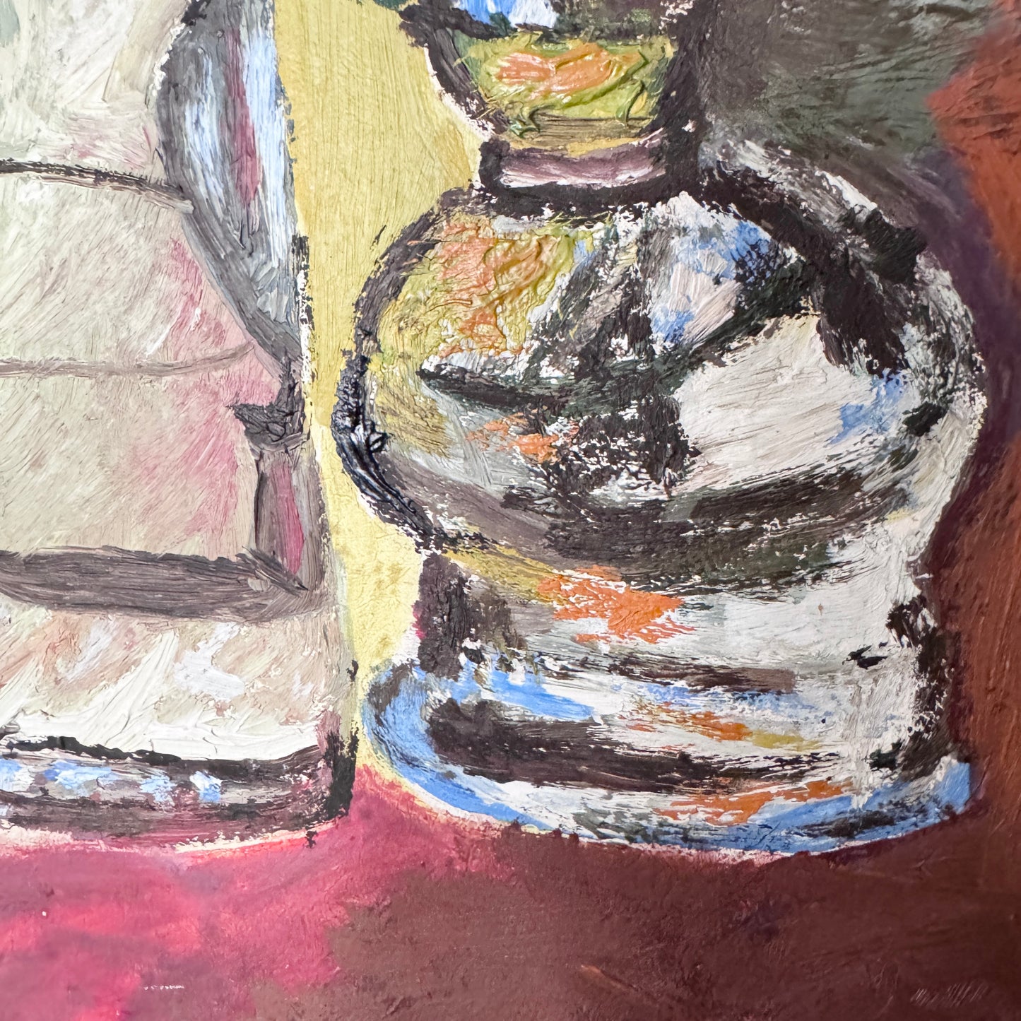 Half empty or half full? Vintage Swedish Mid Century Oil Painting
