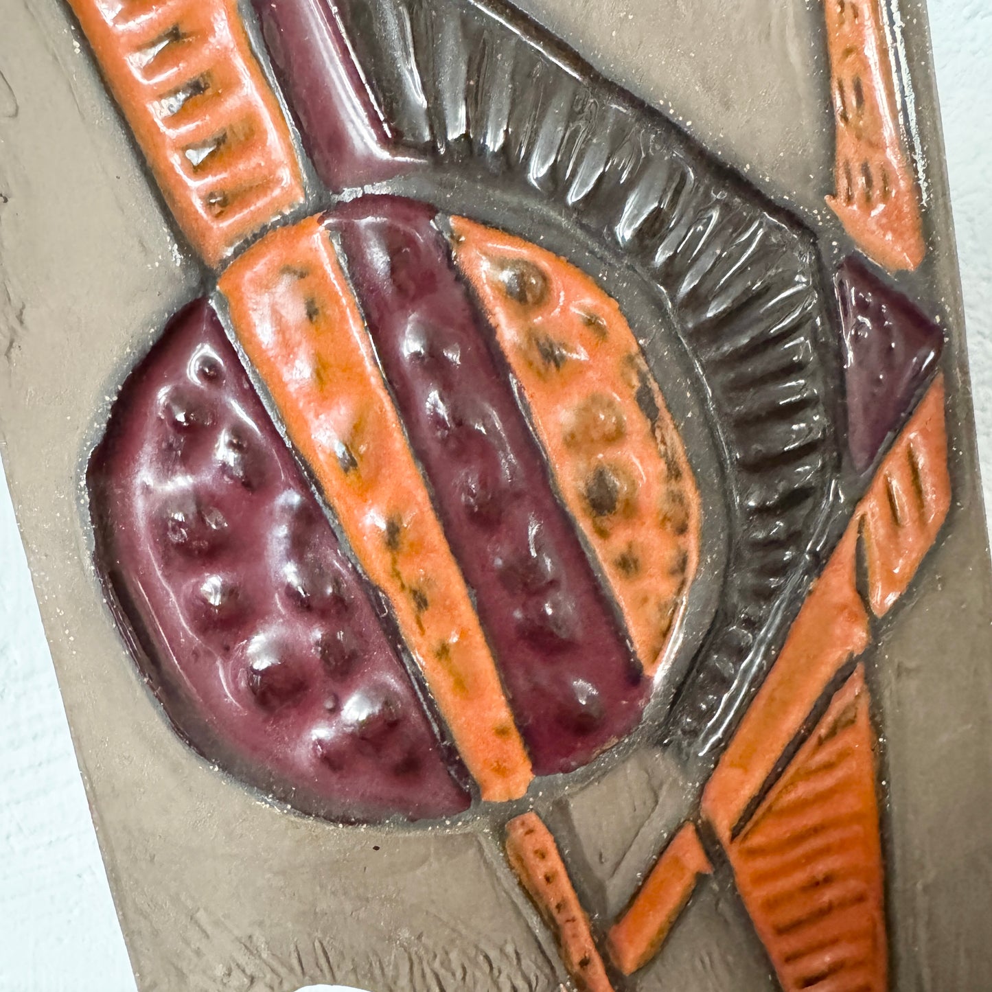 The Sparkle. Ester Wallin for Upsala-Ekeby, Sweden. Wall Plaque 1970s.