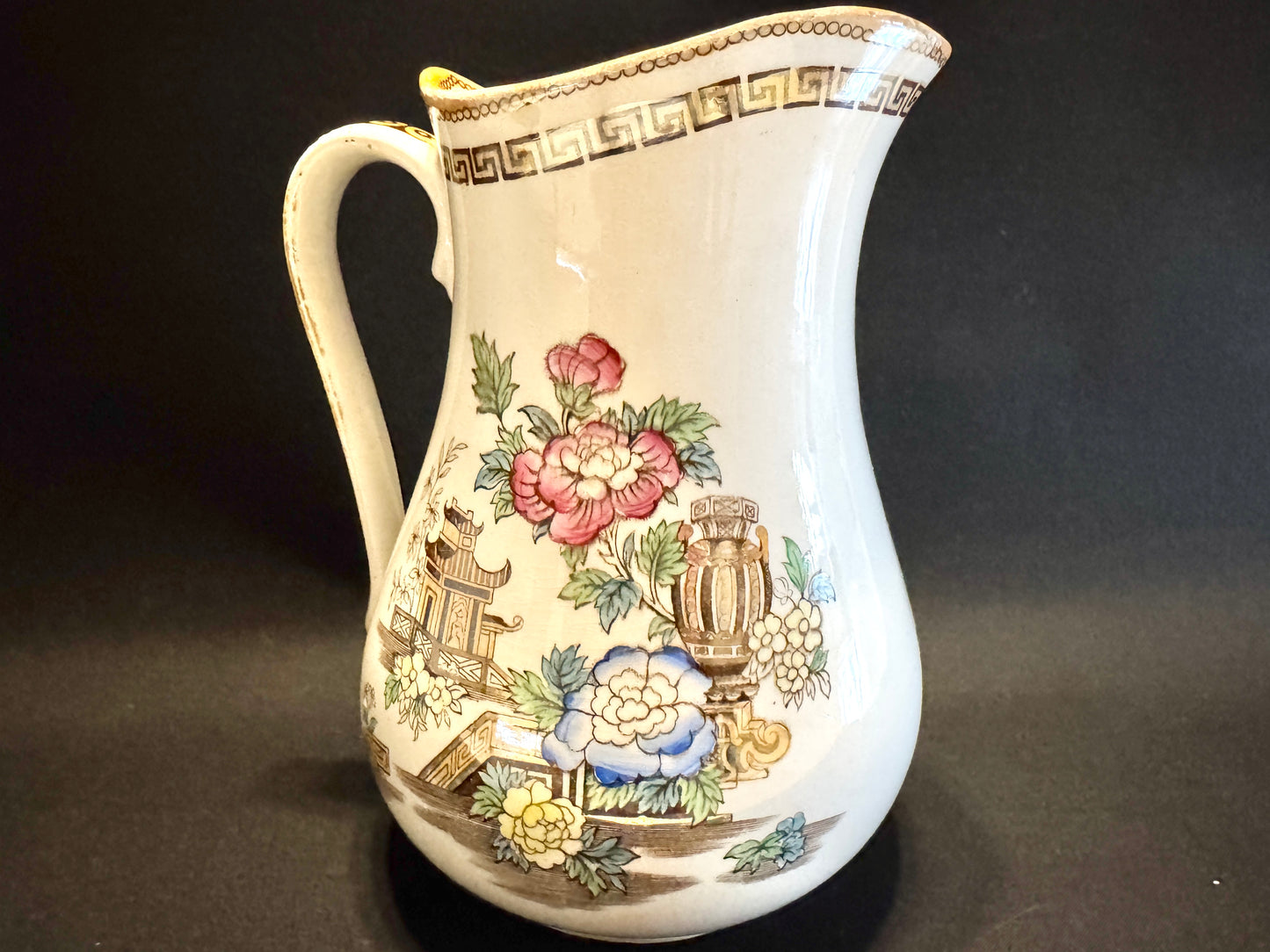 Rörstrand, Sweden late 1800s. Large Antique Summer Lemonade Pitcher