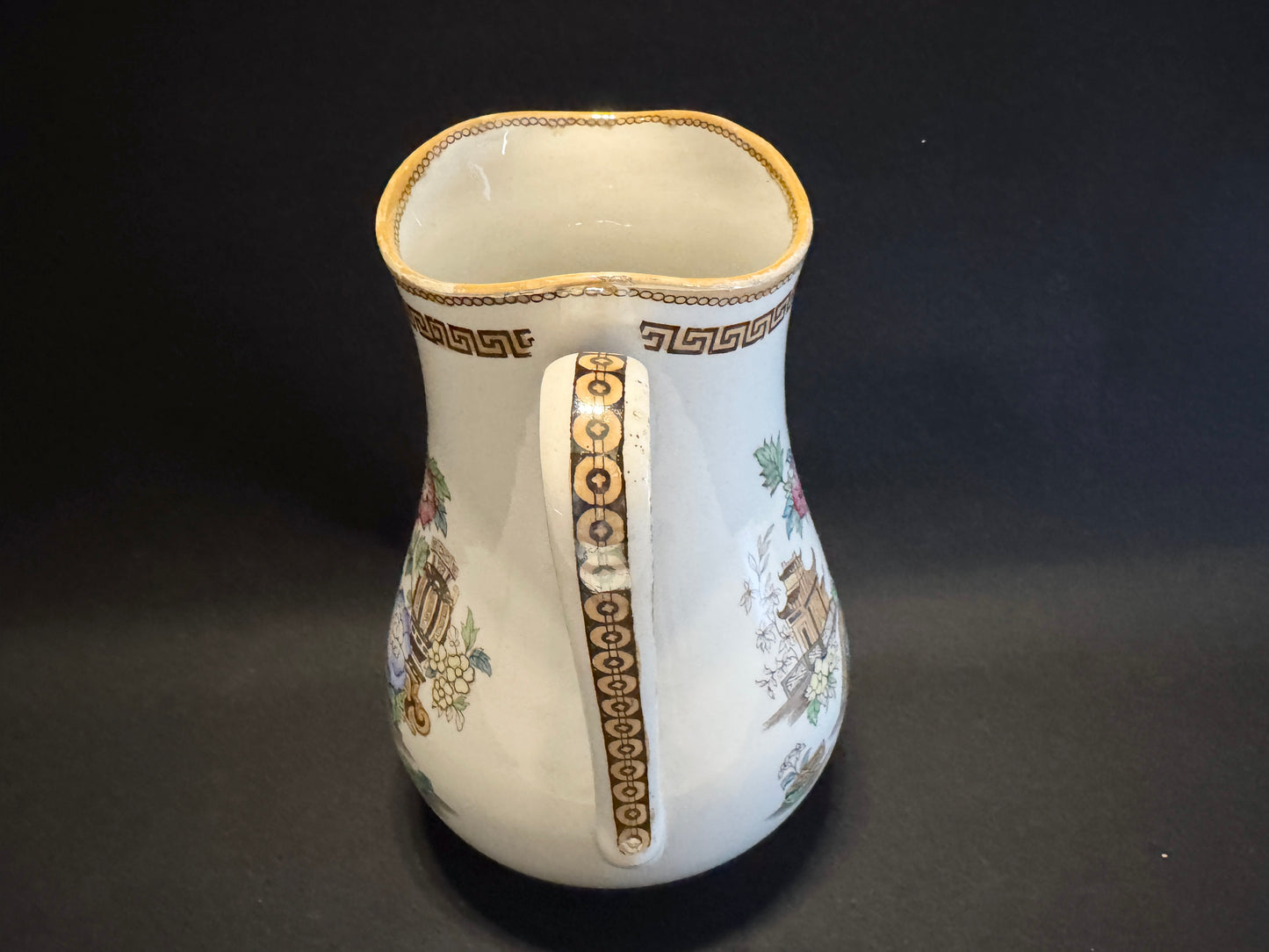 Rörstrand, Sweden late 1800s. Large Antique Summer Lemonade Pitcher