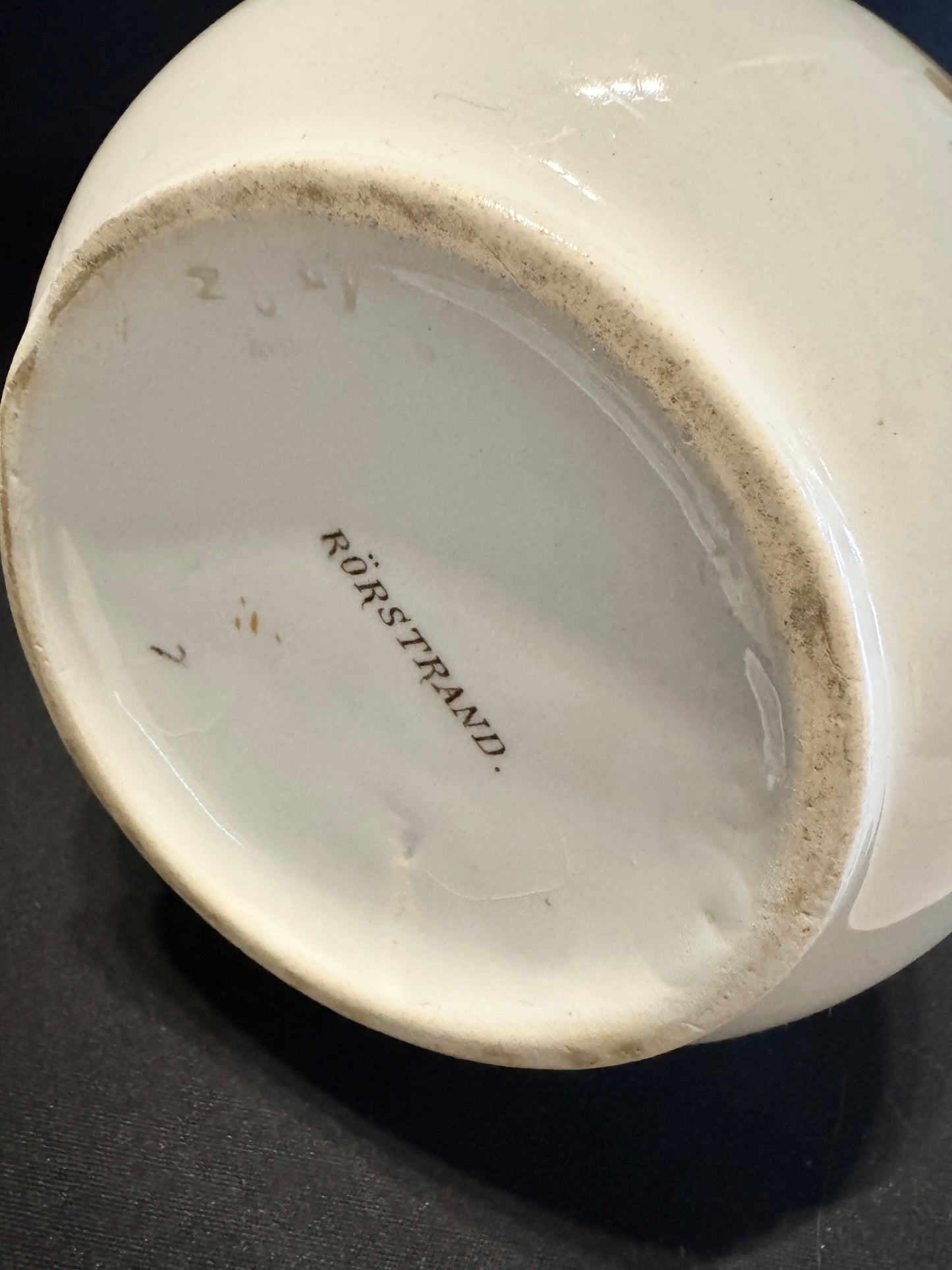 Rörstrand, Sweden late 1800s. Large Antique Summer Lemonade Pitcher