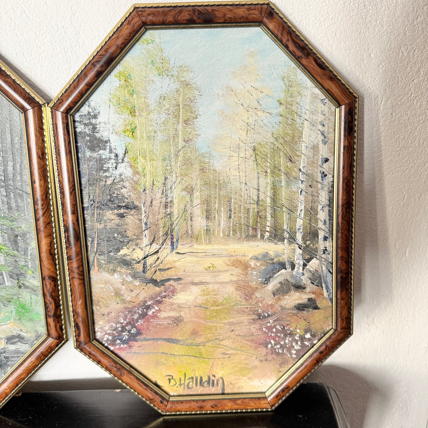 The Four Seasons. Vintage Swedish Oil Paintings