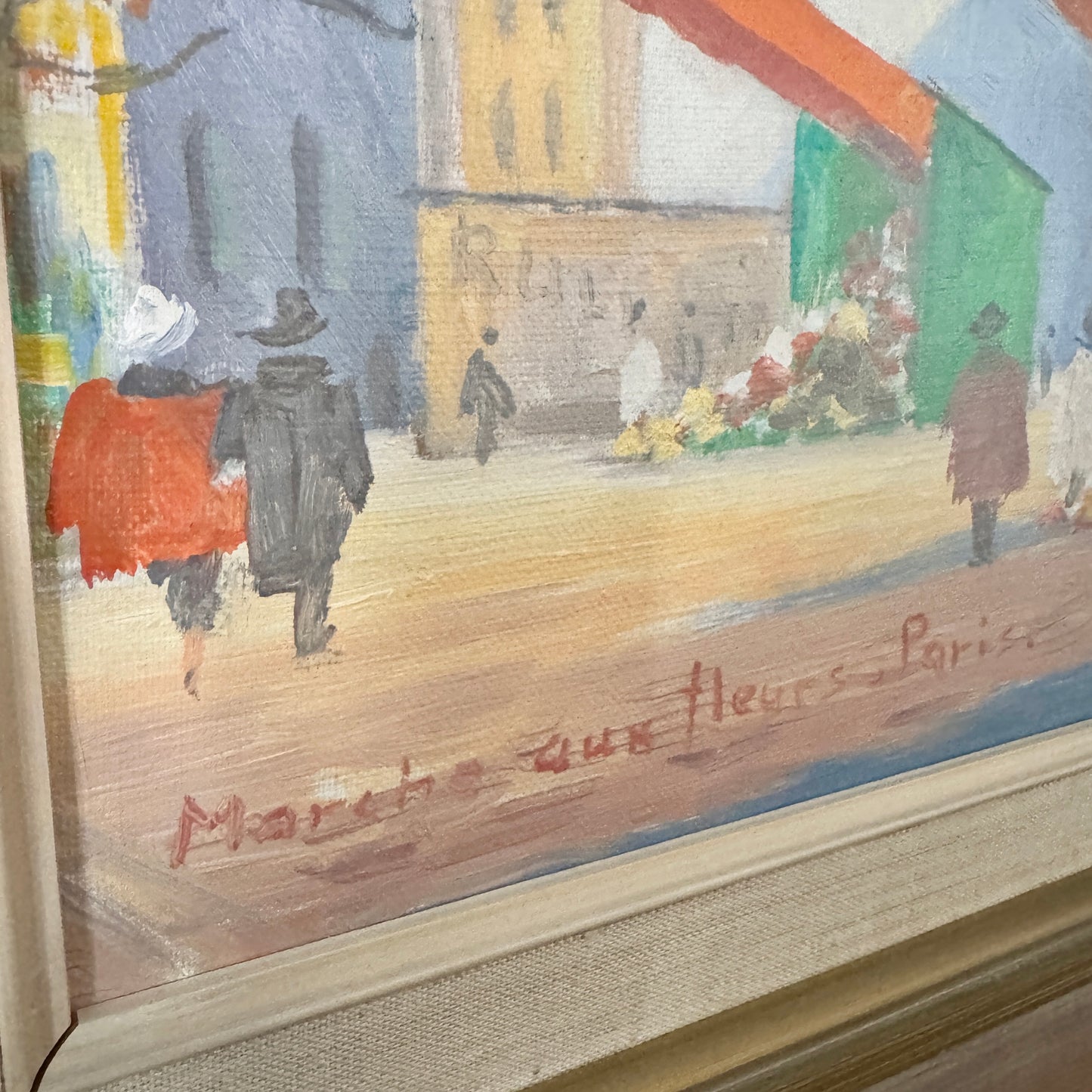 Paris in Bloom. 1956. Vintage Oil Painting.