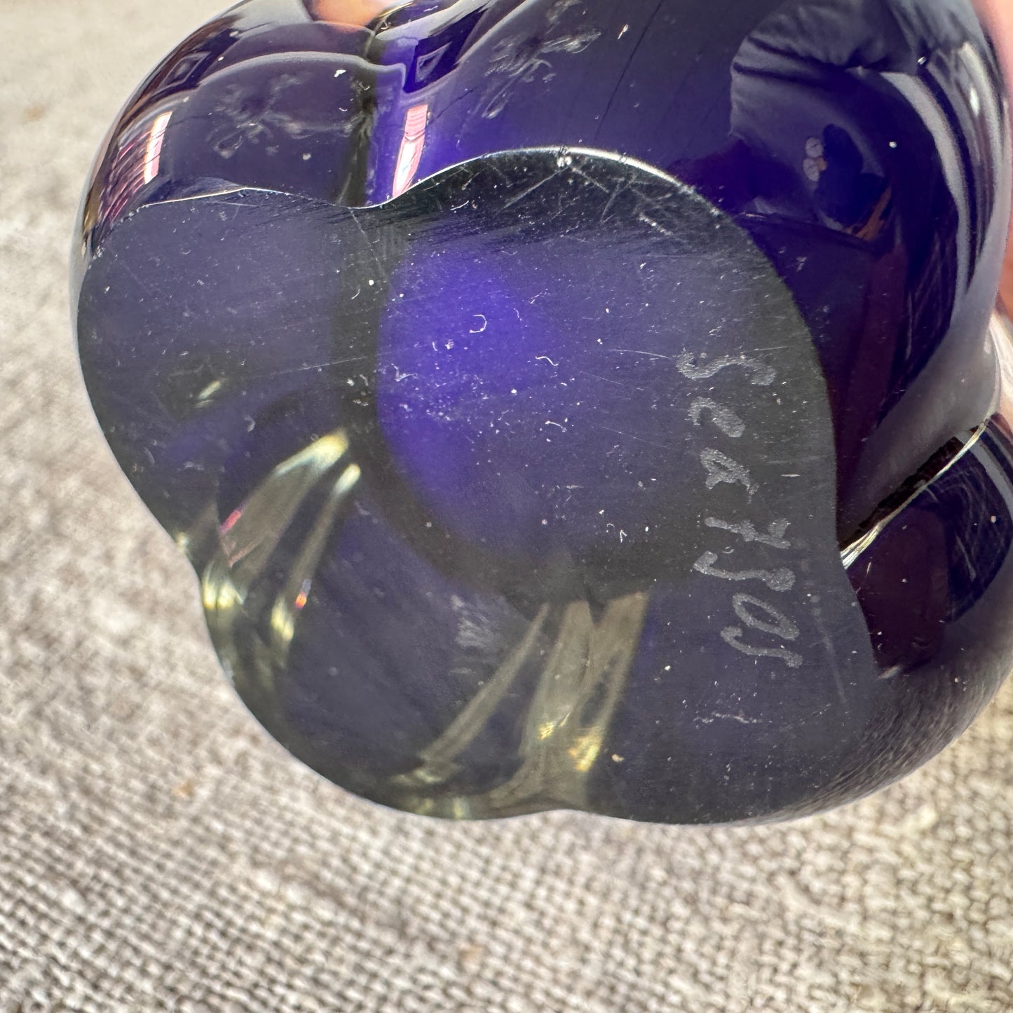 Sea Glasbruk. Sweden Vintage Glass Vase.