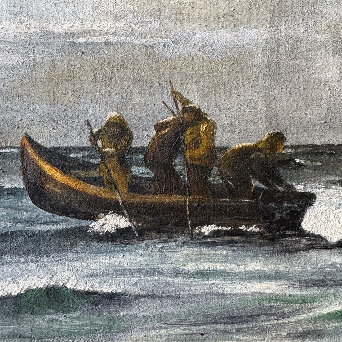 Stranded 1939. Vintage Swedish Oil Painting.