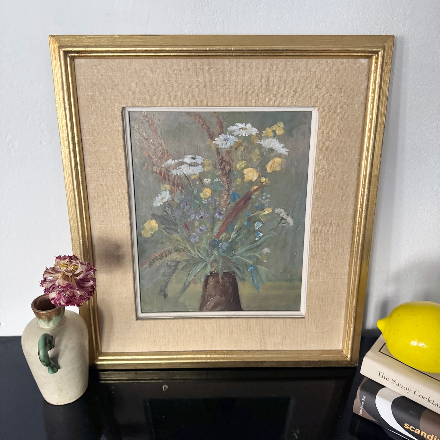 Summer Bouquet. Vintage Swedish Oil Painting.