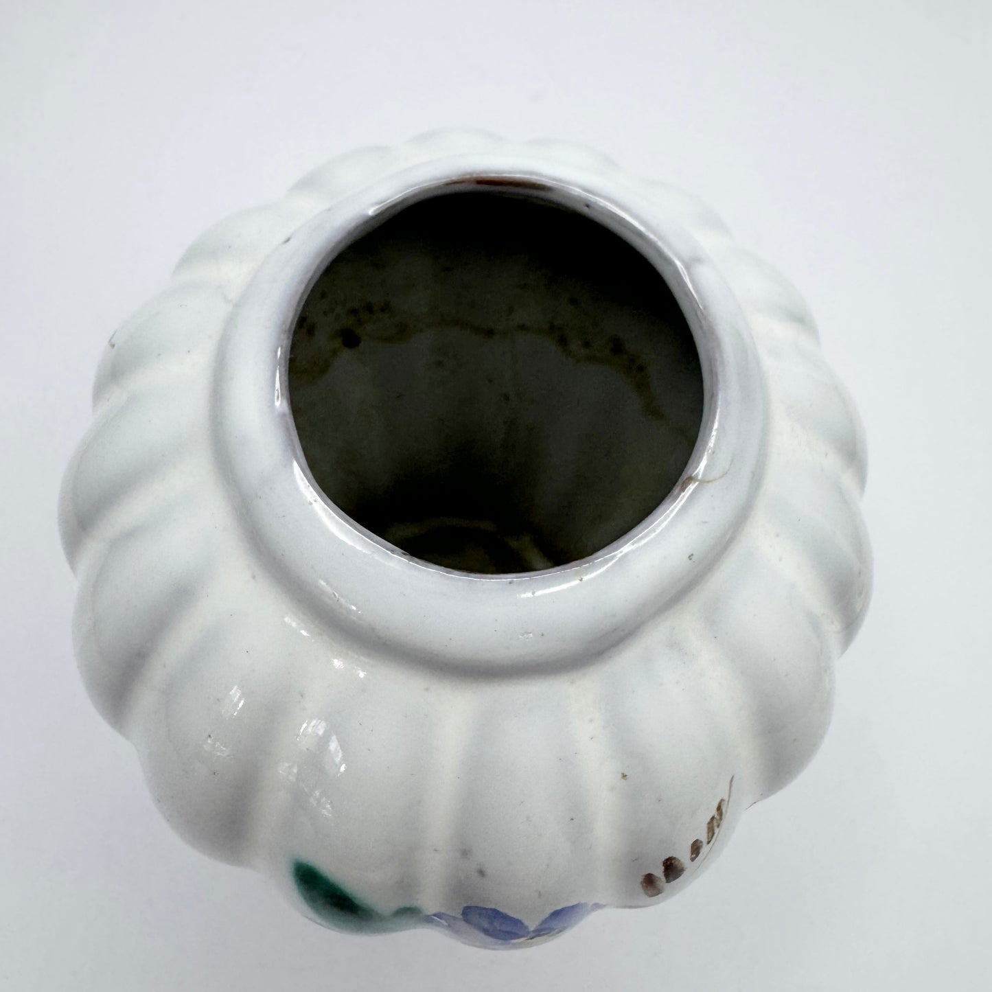 Arabia, Finland 1960s. Vintage Floral Stoneware Vase.
