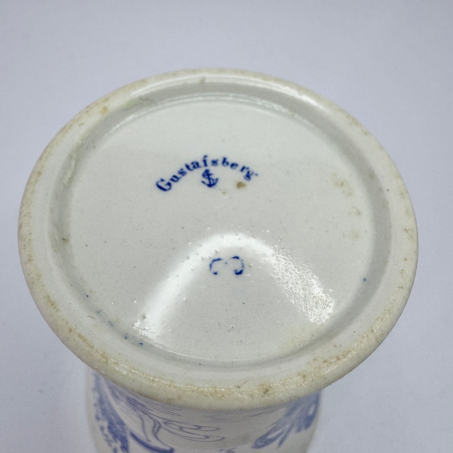 Exhibition Memorabilia Sweden 1907. Antique Jugendstil Porcelain Coffee Mug by Gustafsberg.