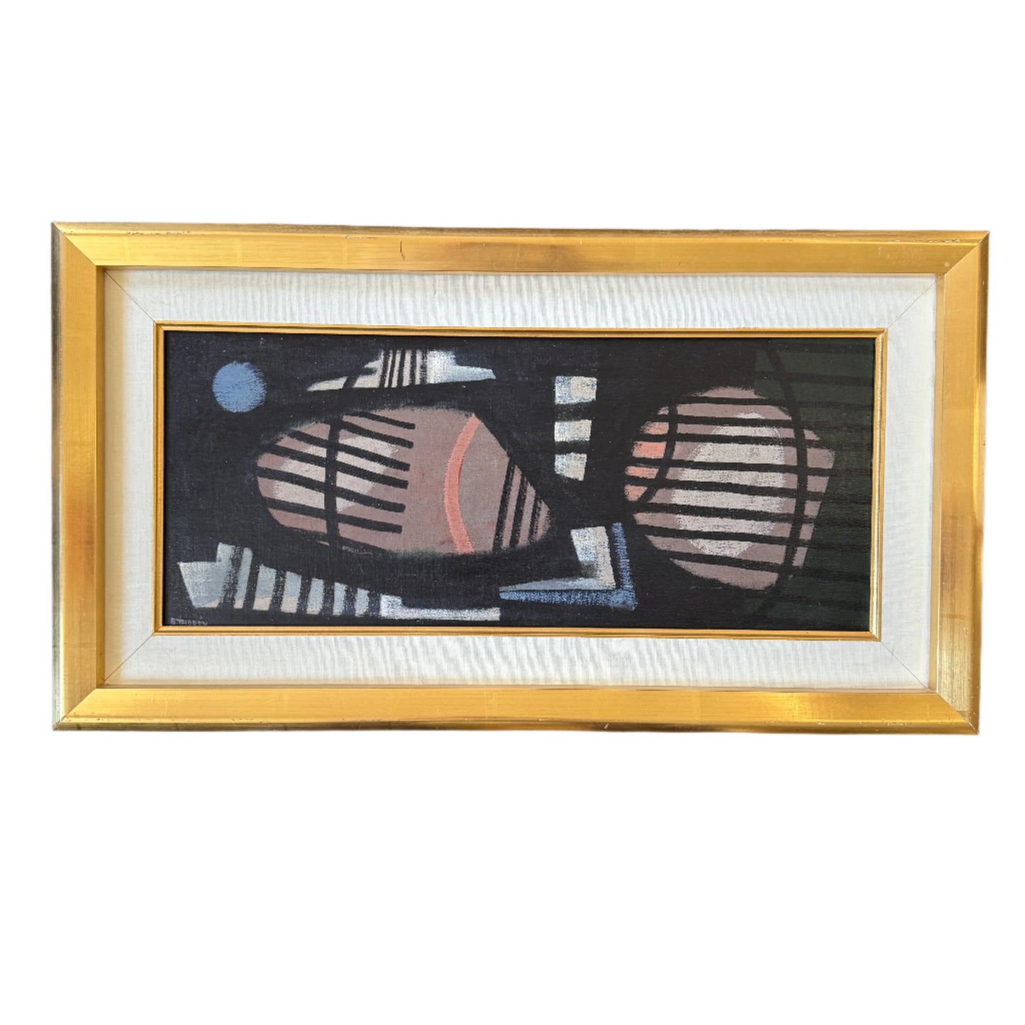 Esaias Thorén, Sweden. Abstract Composition. Vintage Original Oil Painting.