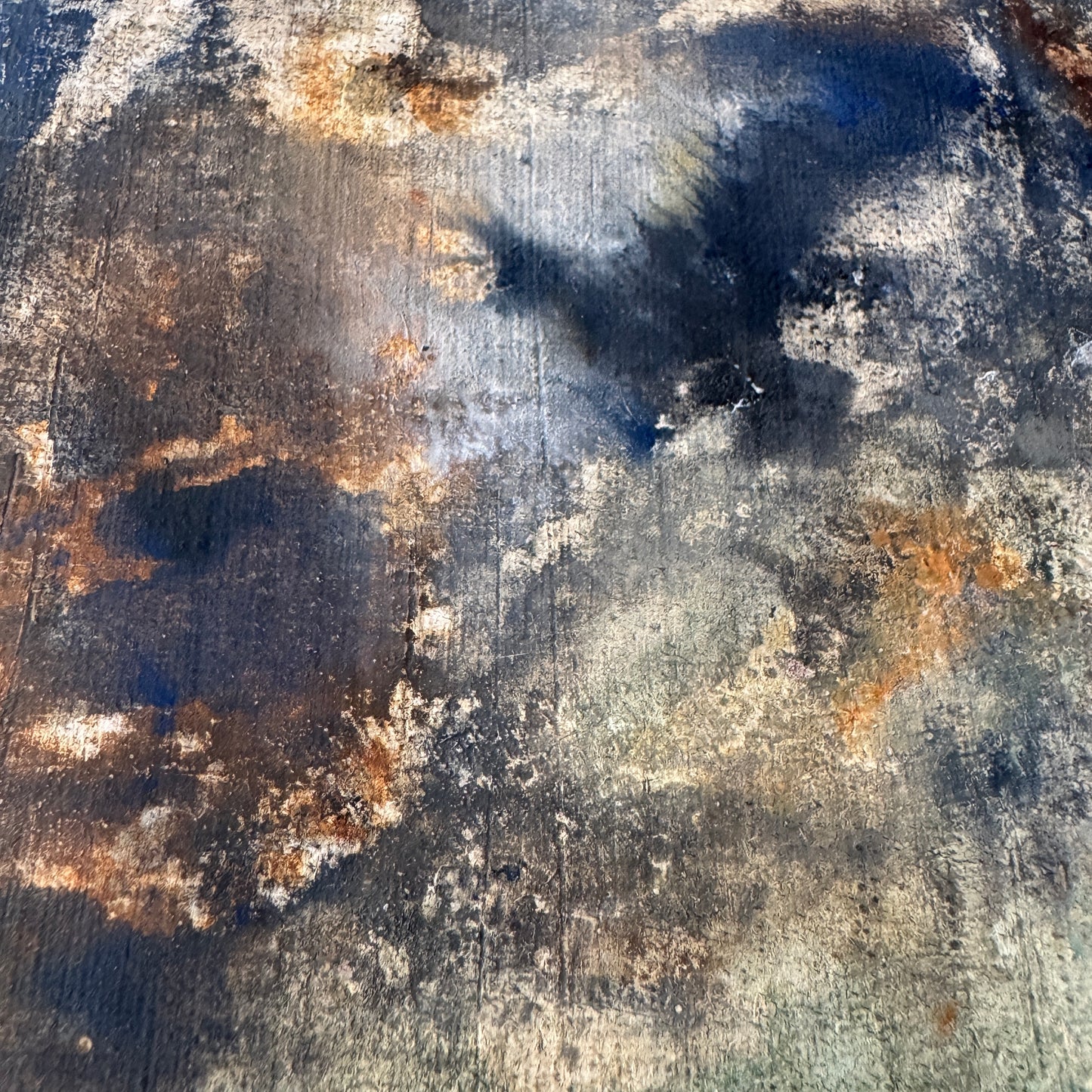 Frostveil. Vintage Swedish Abstract Expressionist Oil Painting.