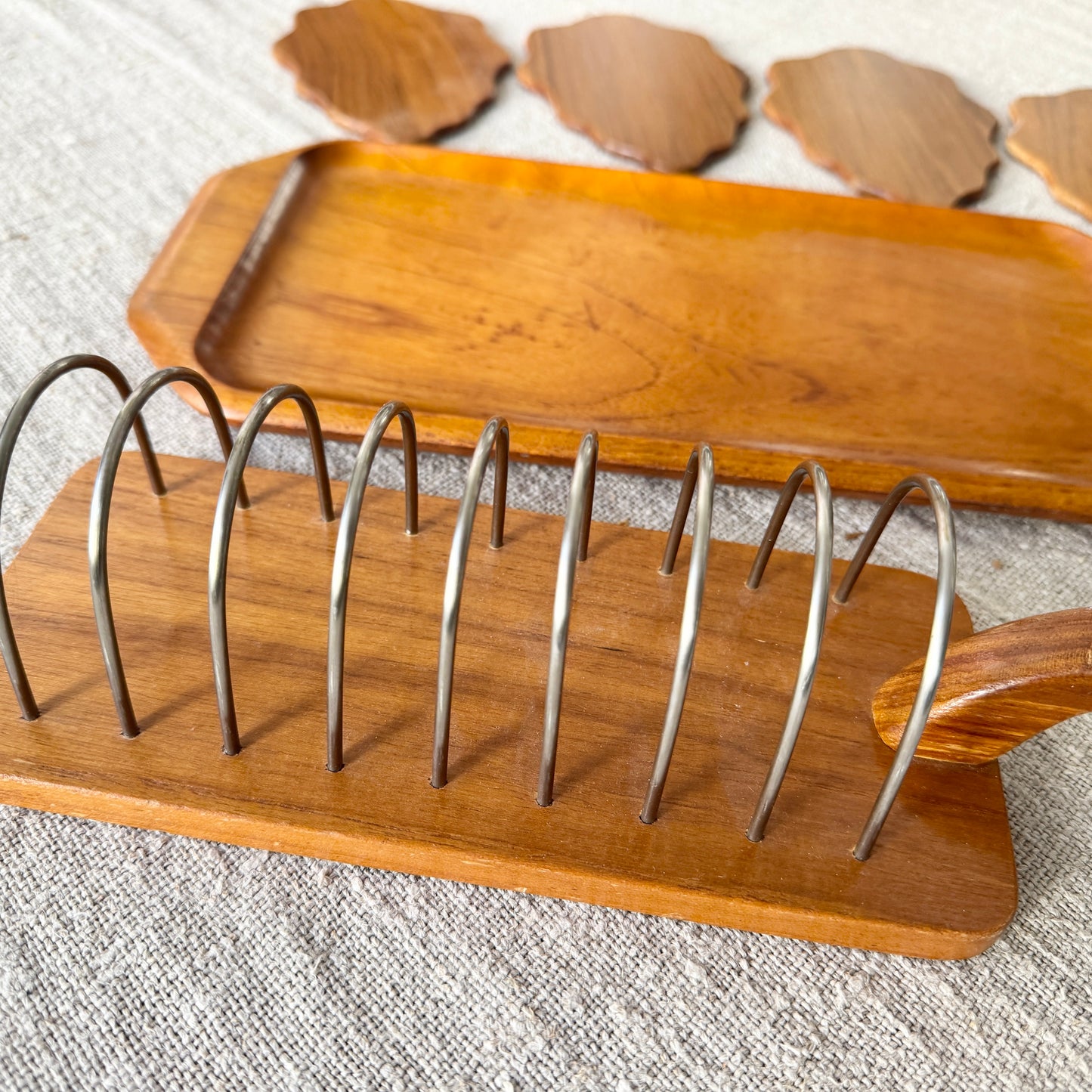 Breakfast on Teak. Karl Holmgren Set. Sweden ca 1960s.