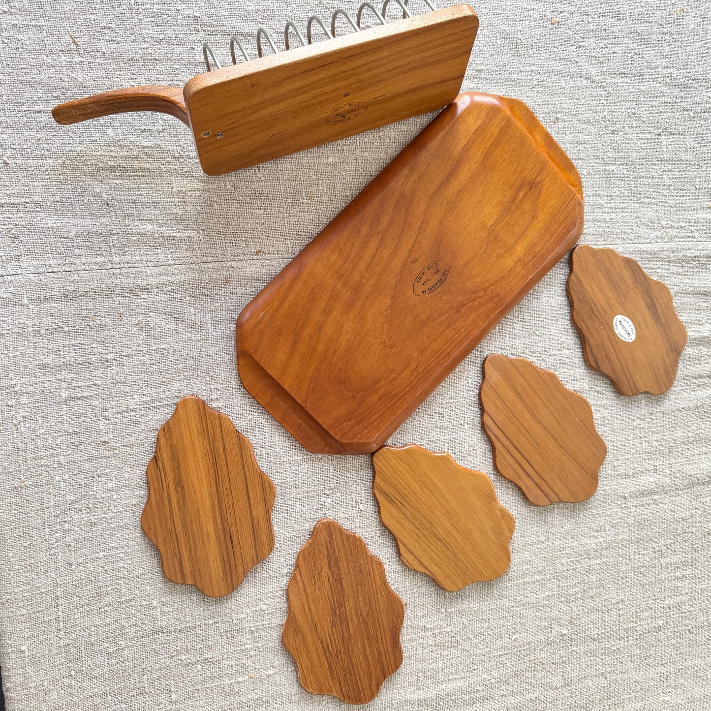 Breakfast on Teak. Karl Holmgren Set. Sweden ca 1960s.