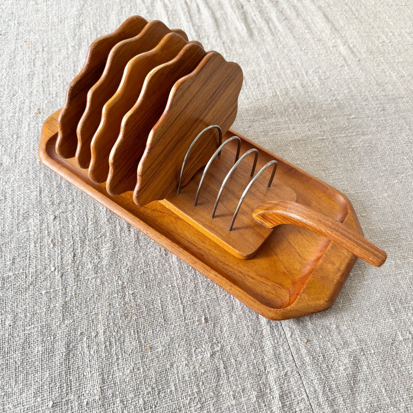 Breakfast on Teak. Karl Holmgren Set. Sweden ca 1960s.