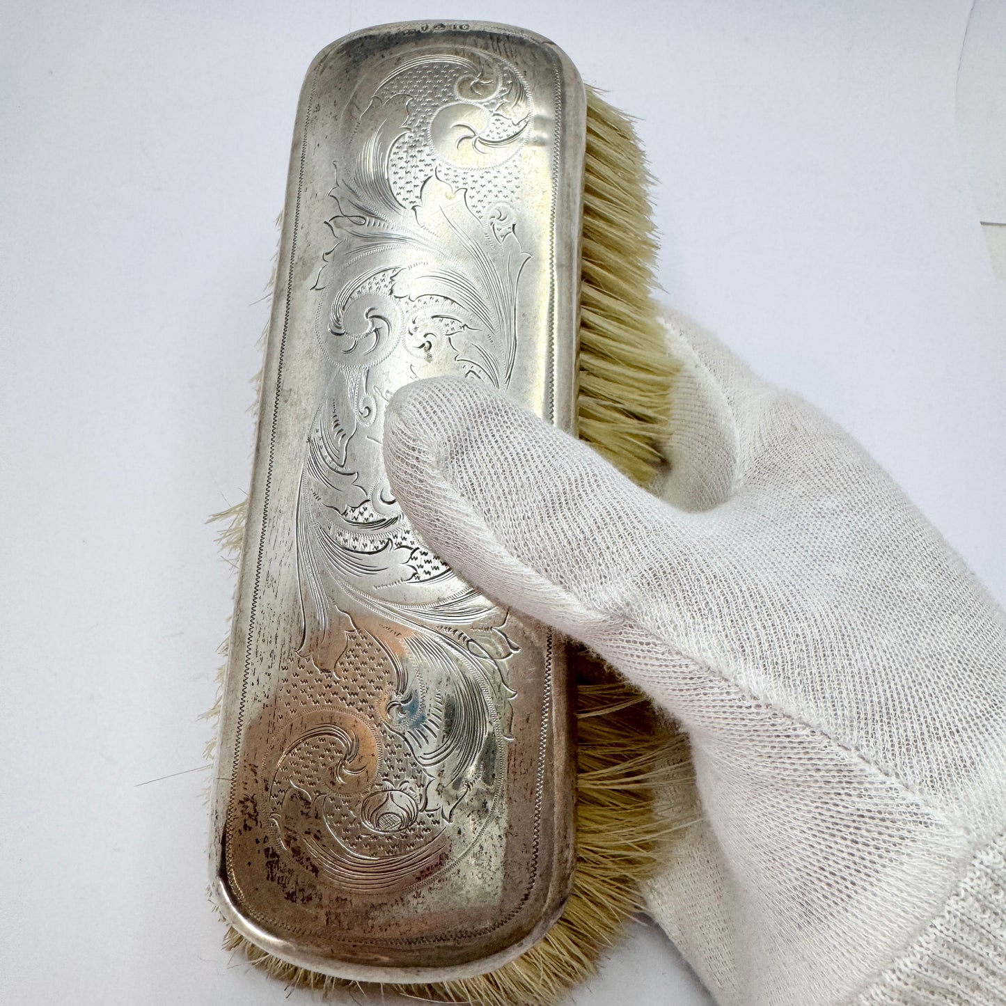 Sweden year 1874. Large Antique Victorian Silver Dinner Table Crumb Brush