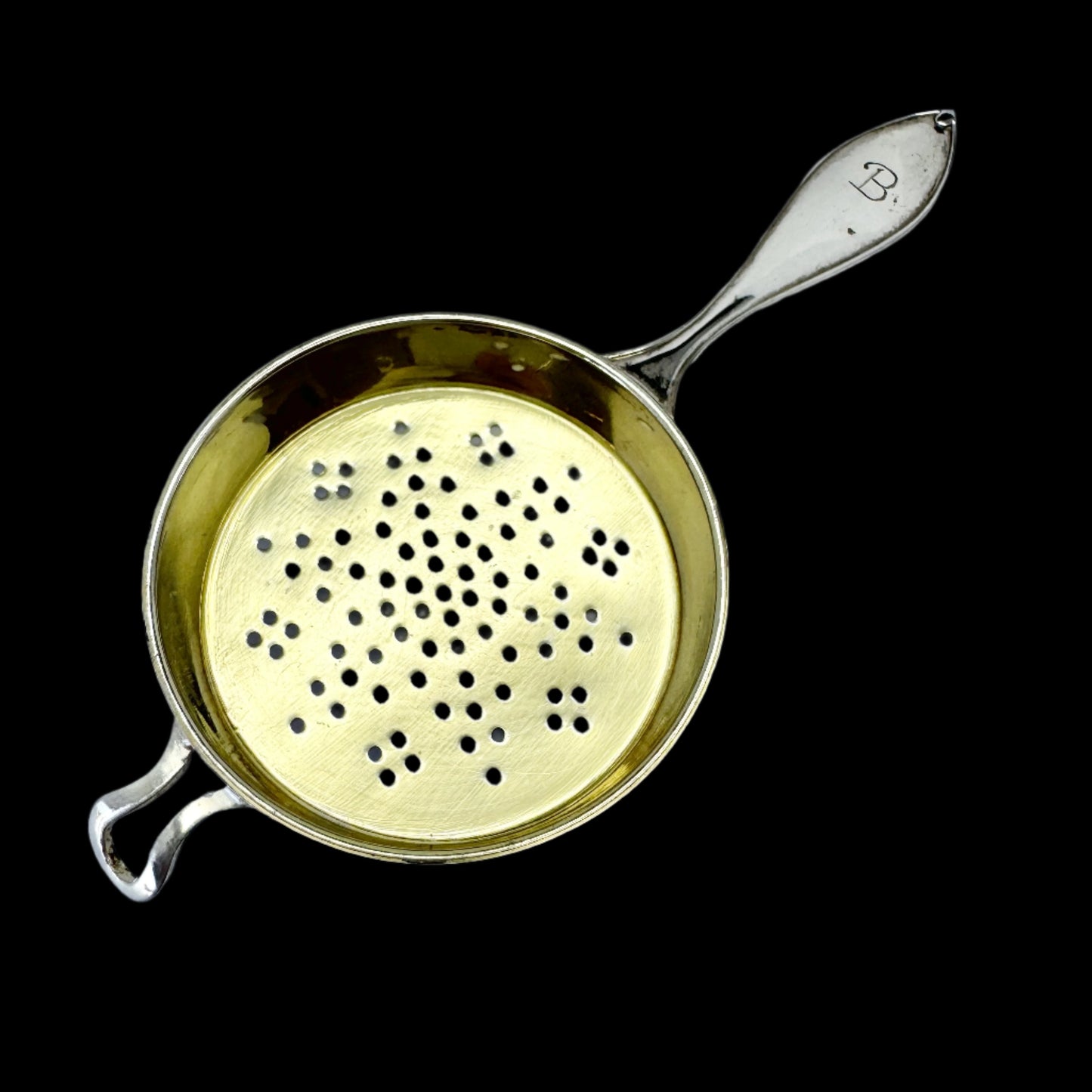 Sweden year 1924. Antique Art Deco Solid Silver Tea Strainer.
