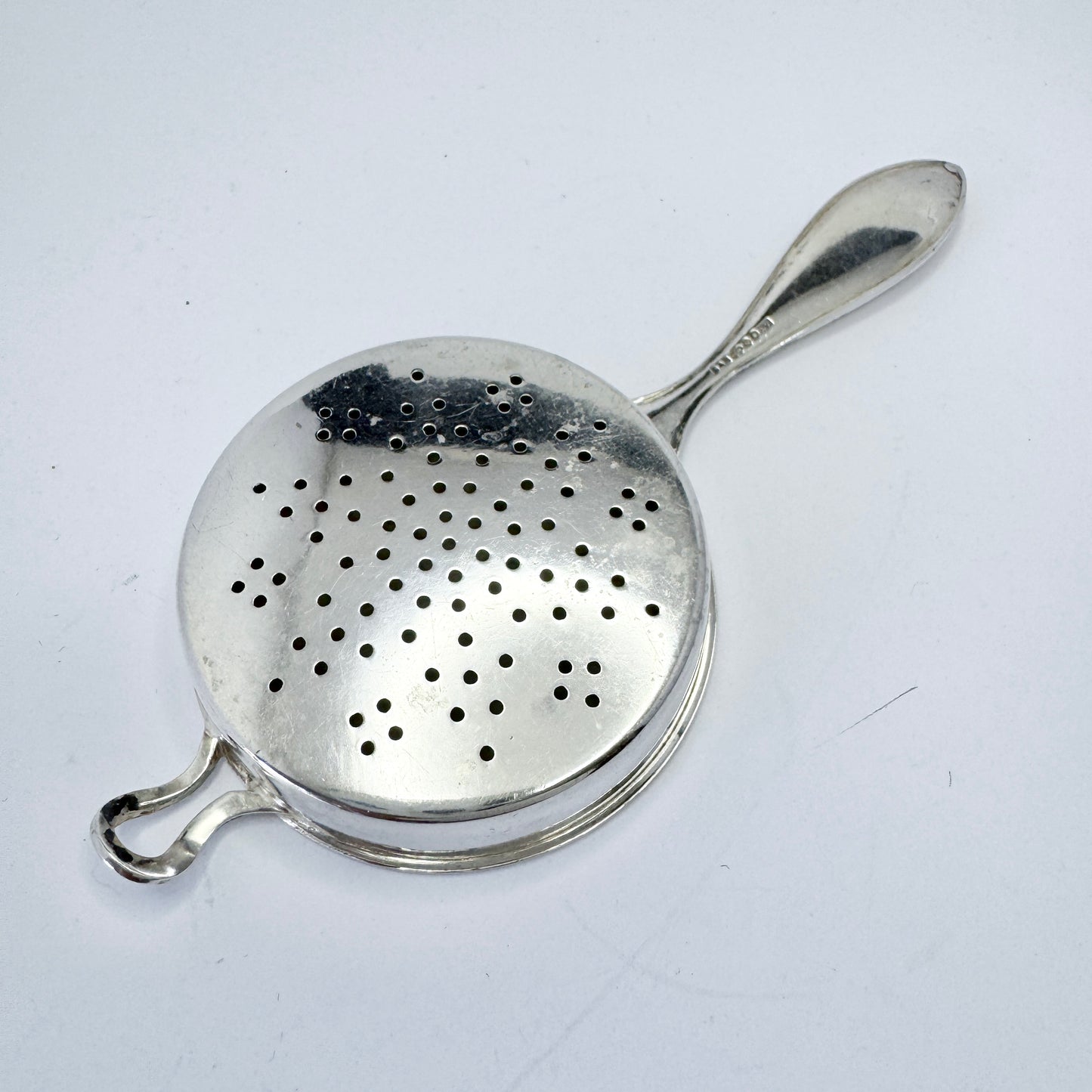 Sweden year 1924. Antique Art Deco Solid Silver Tea Strainer.