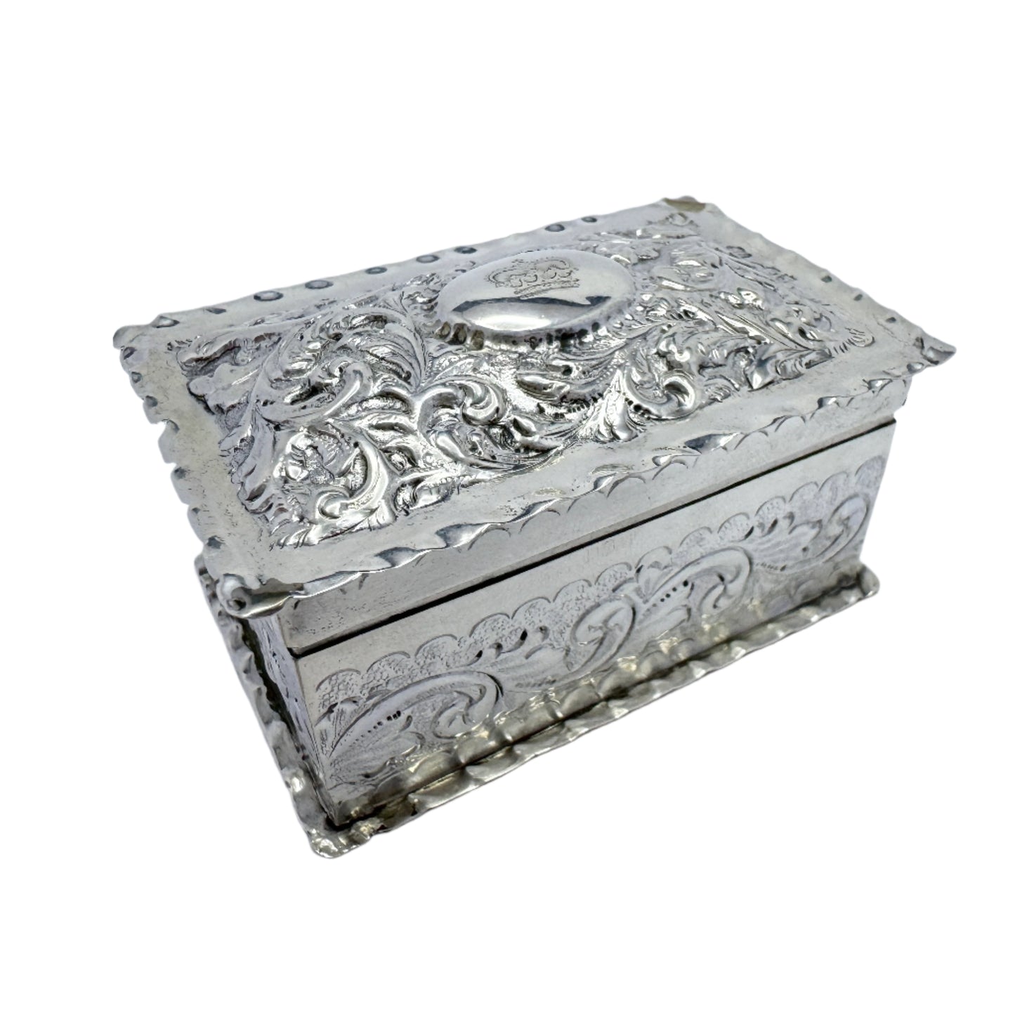 London 1888. Antique Victorian Sterling Silver Table Match Box.