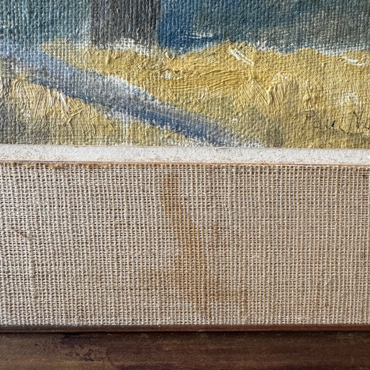 Öland Village Path. Vintage Swedish Oil Painting.