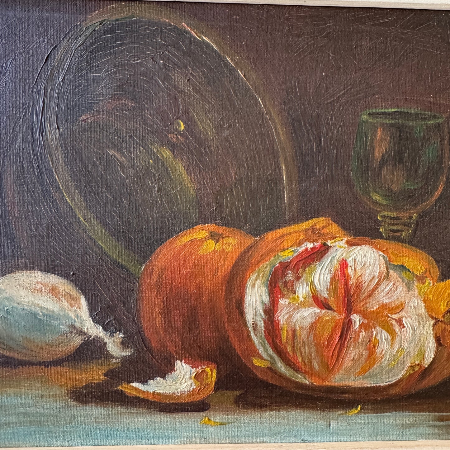 Amber Still Life 1904. Antique Oil Painting.