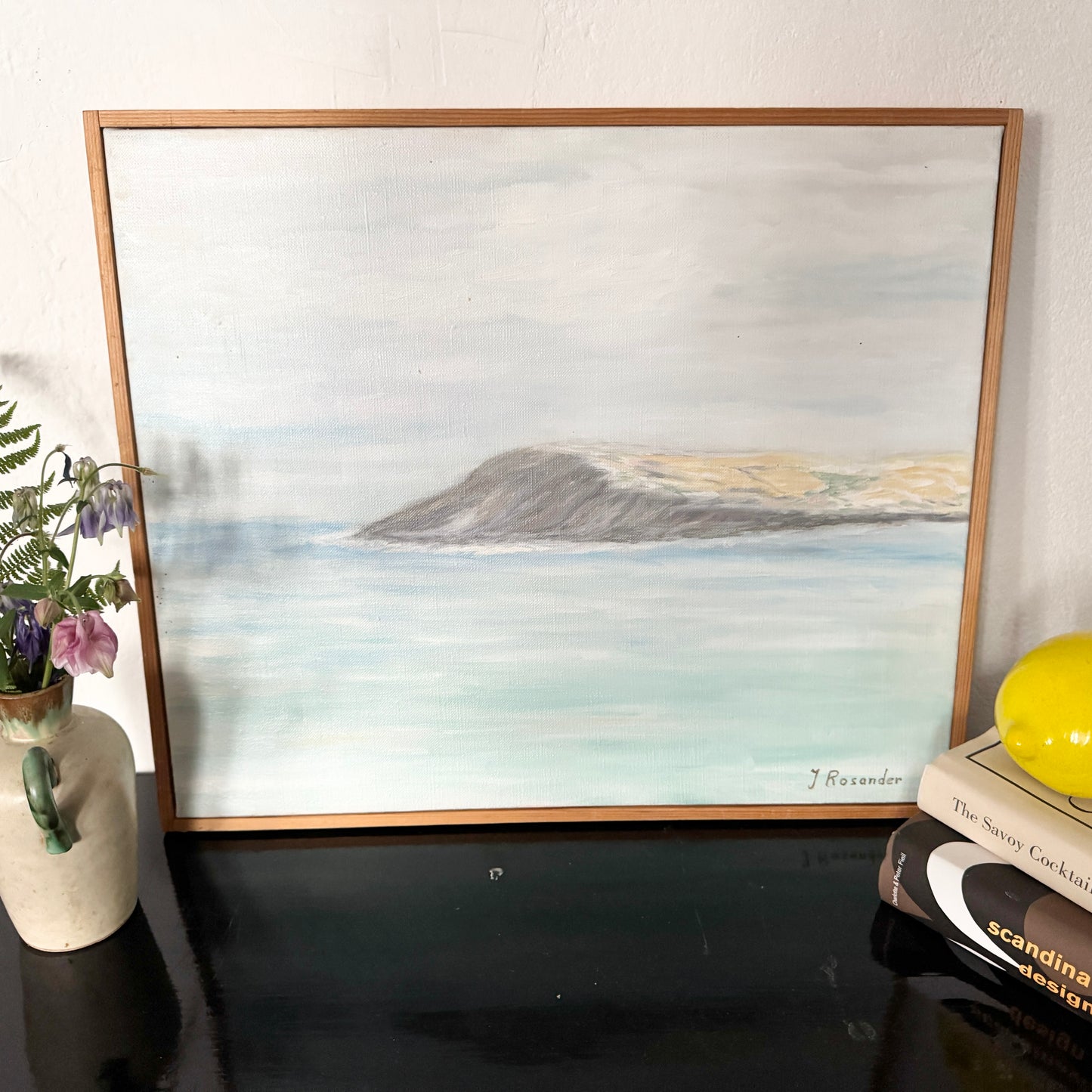 Offshore Memory. Vintage Swedish Oil Painting.