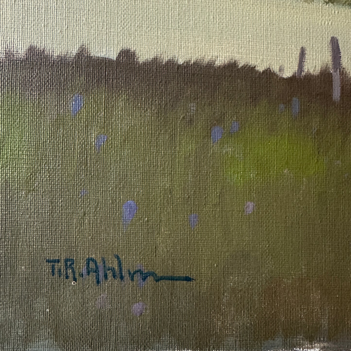 View over Vitemölla, Skåne. Vintage Swedish Oil Painting.