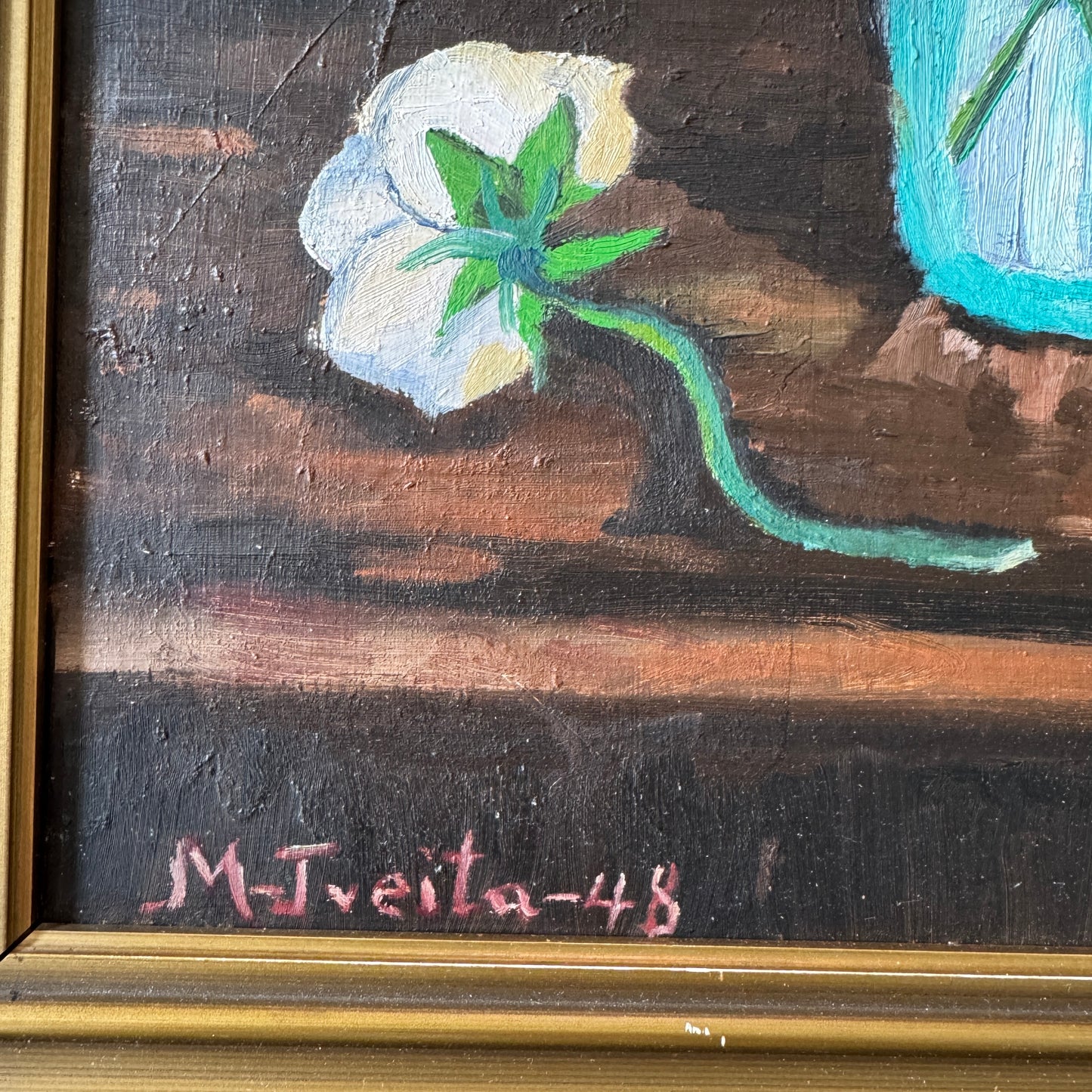 Memory of Spring 1948. Vintage Norwegian Oil Painting