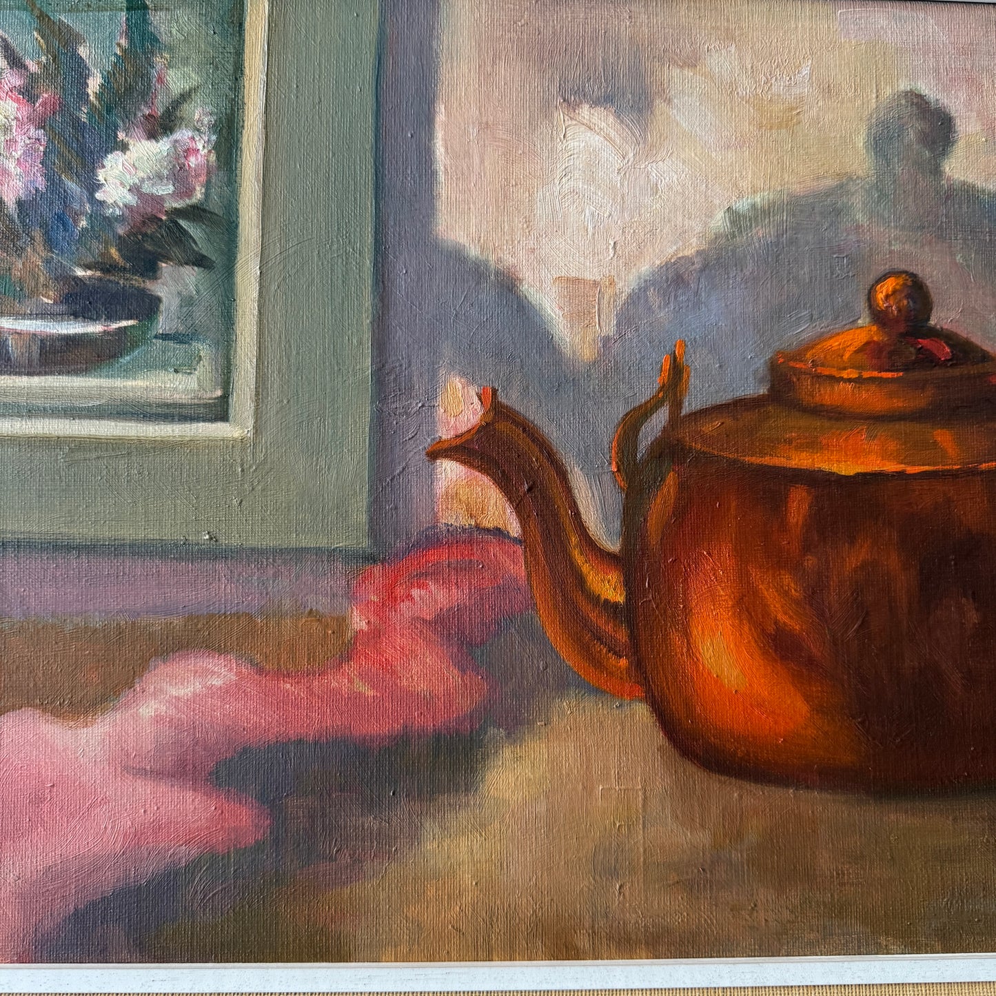 The Framed Within. Vintage Danish Oil Painting.