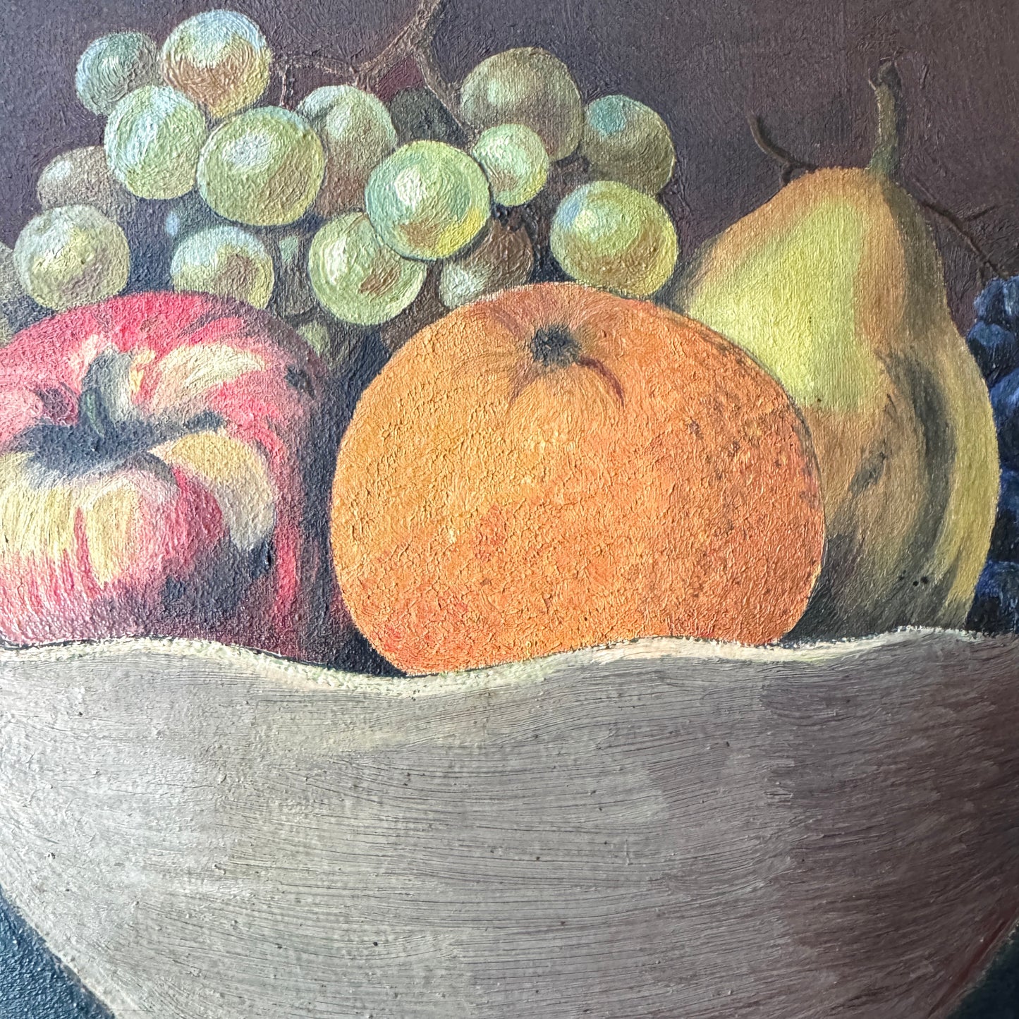 Ceramic Rest. Vintage Swedish Still Life Oil Painting.