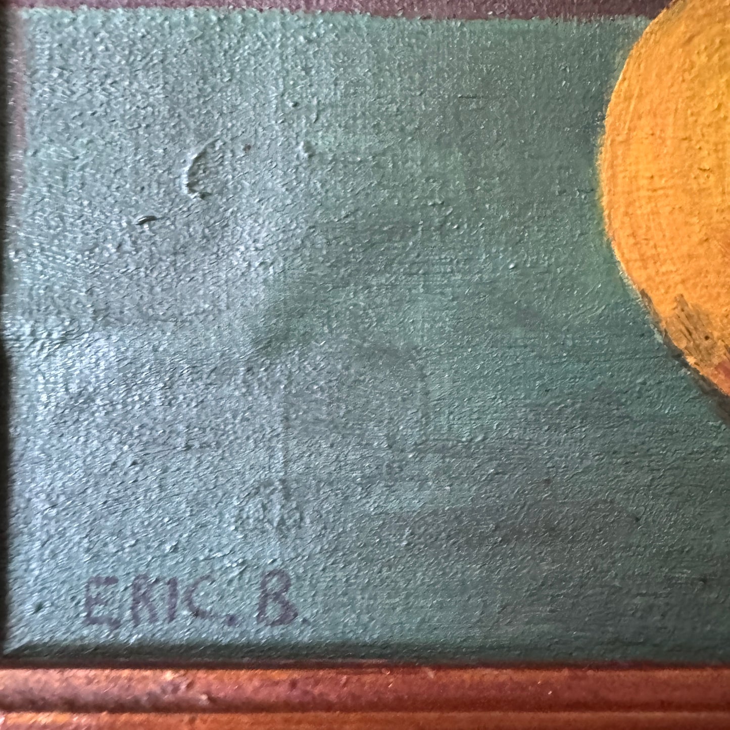Ceramic Rest. Vintage Swedish Still Life Oil Painting.