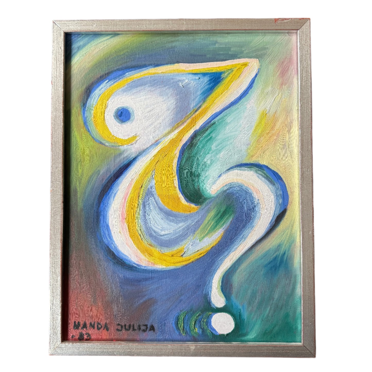 Form of Doubt 1983. Vintage Oil Painting.