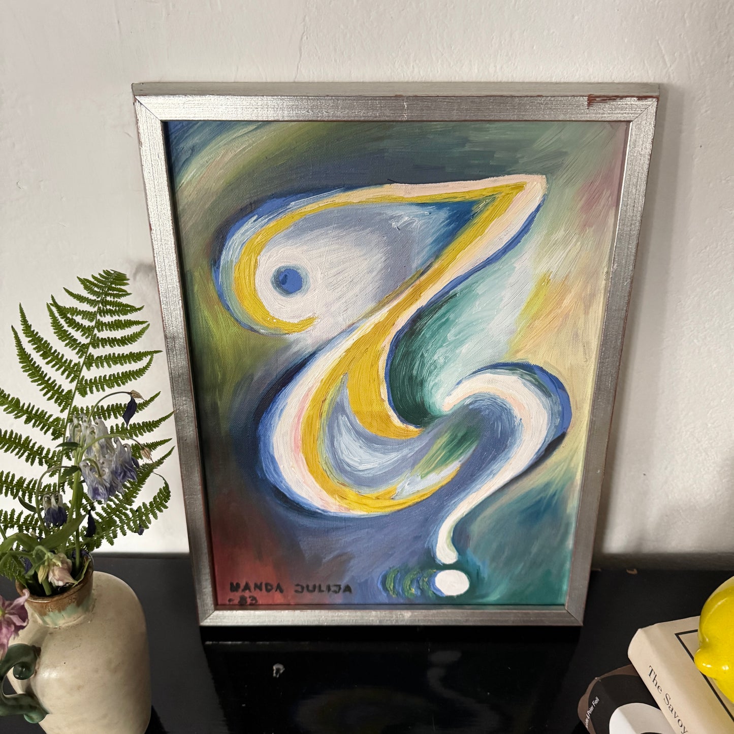 Form of Doubt 1983. Vintage Oil Painting.