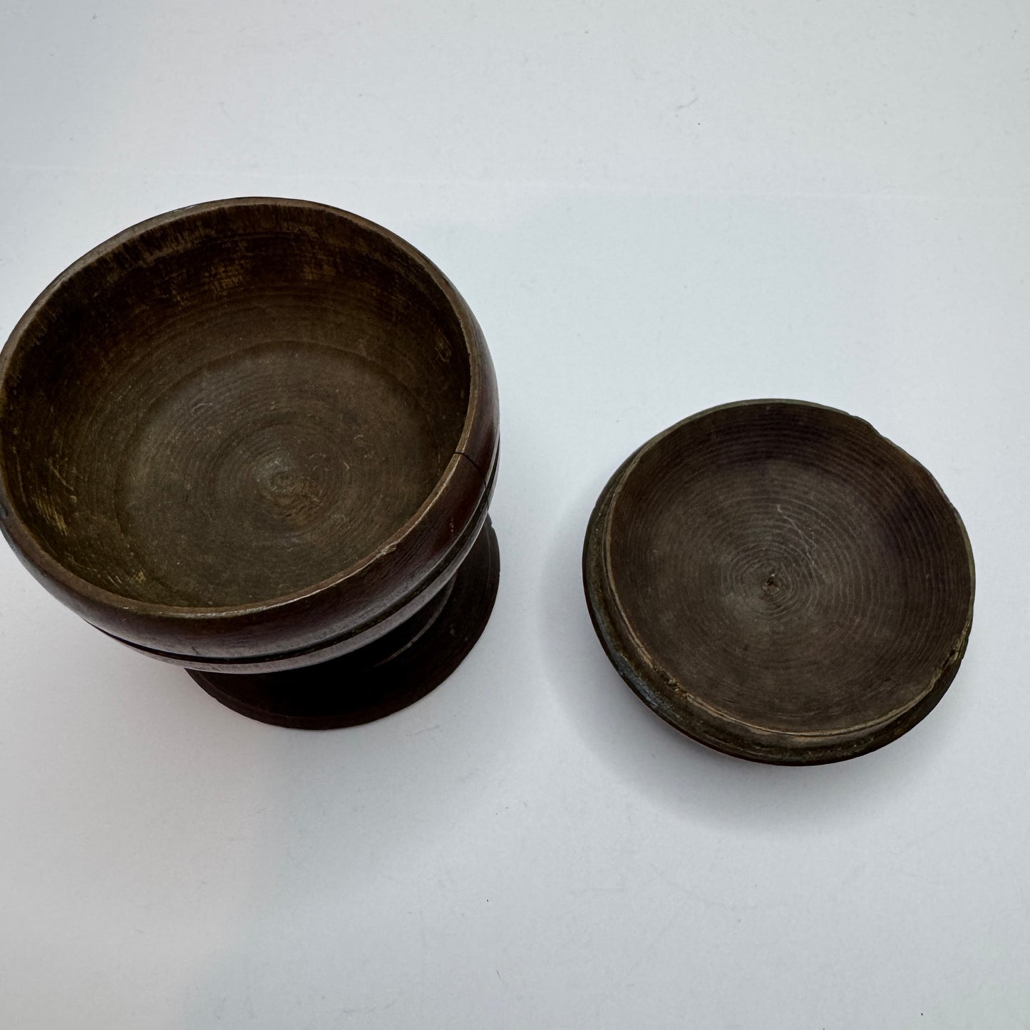 Antique ca year 1800. Scandinavian Apothecary's Treen Cup and Cover