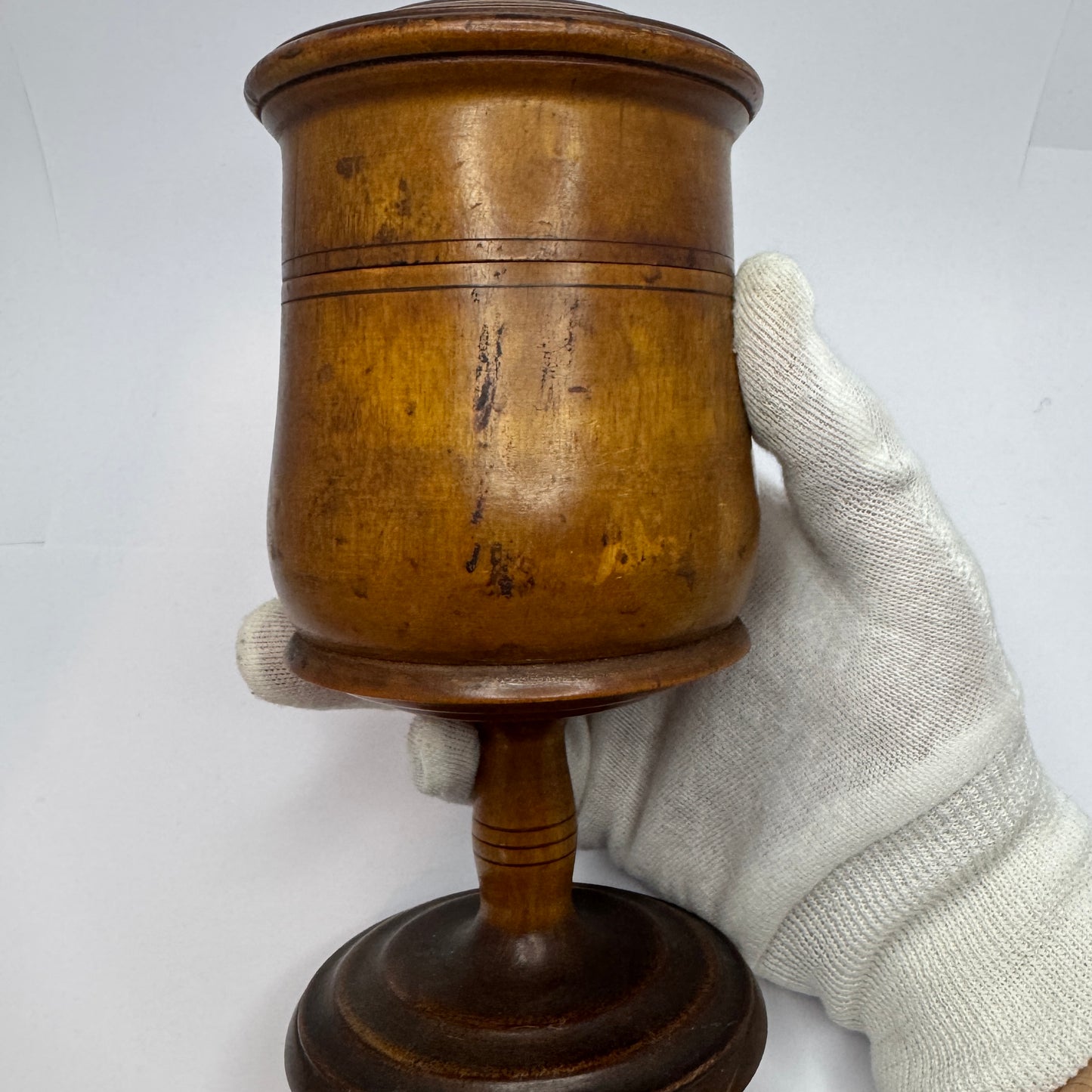 Antique ca year 1800. Scandinavian Apothecary's Treen Cup and Cover