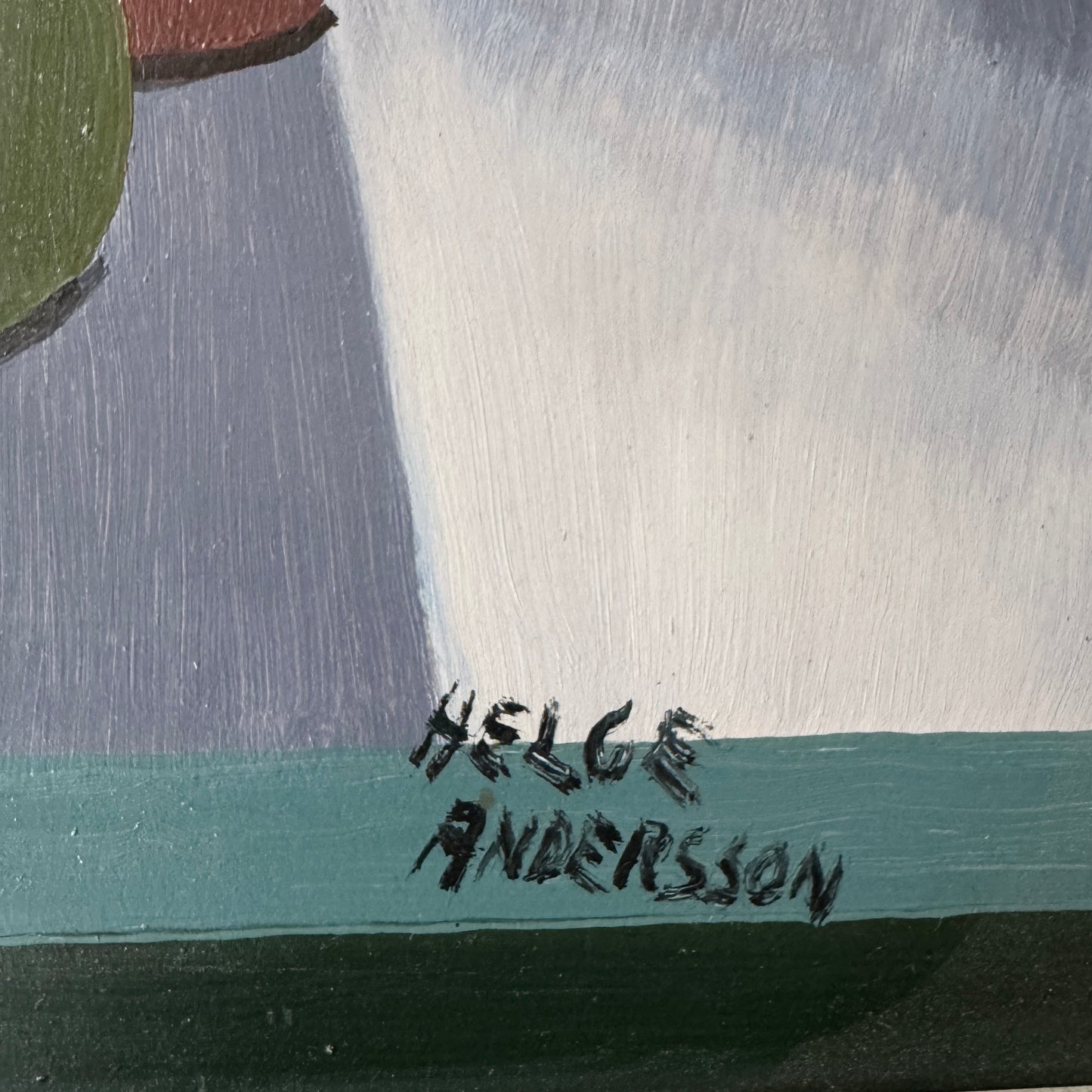 Palette and Petals. Vintage Mid-Century Swedish Oil Painting.