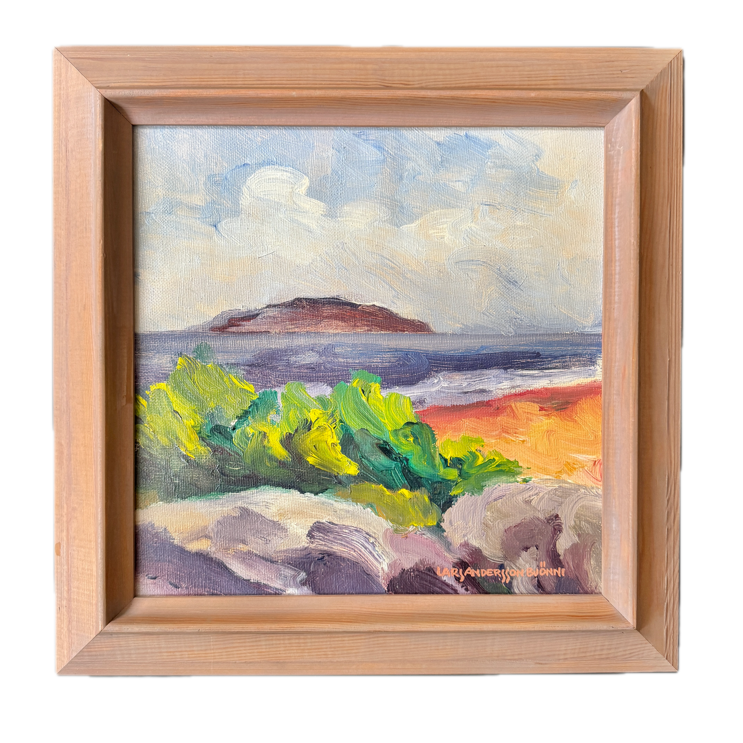 Archipelago Island, by Lars Andersson Bjönni. Vintage Swedish Oil Painting.